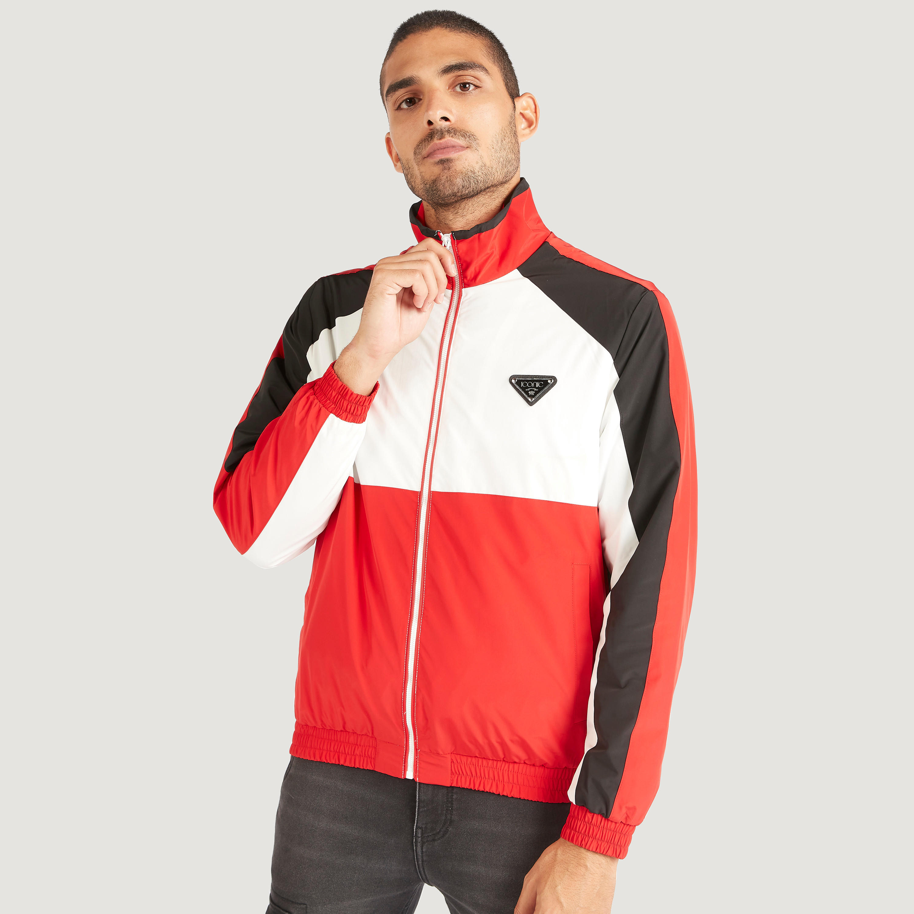 Iconic Zip Through Lightweight Jacket with High Neck and Pockets-men-clothing-jacketsandblazers-jackets-image-4