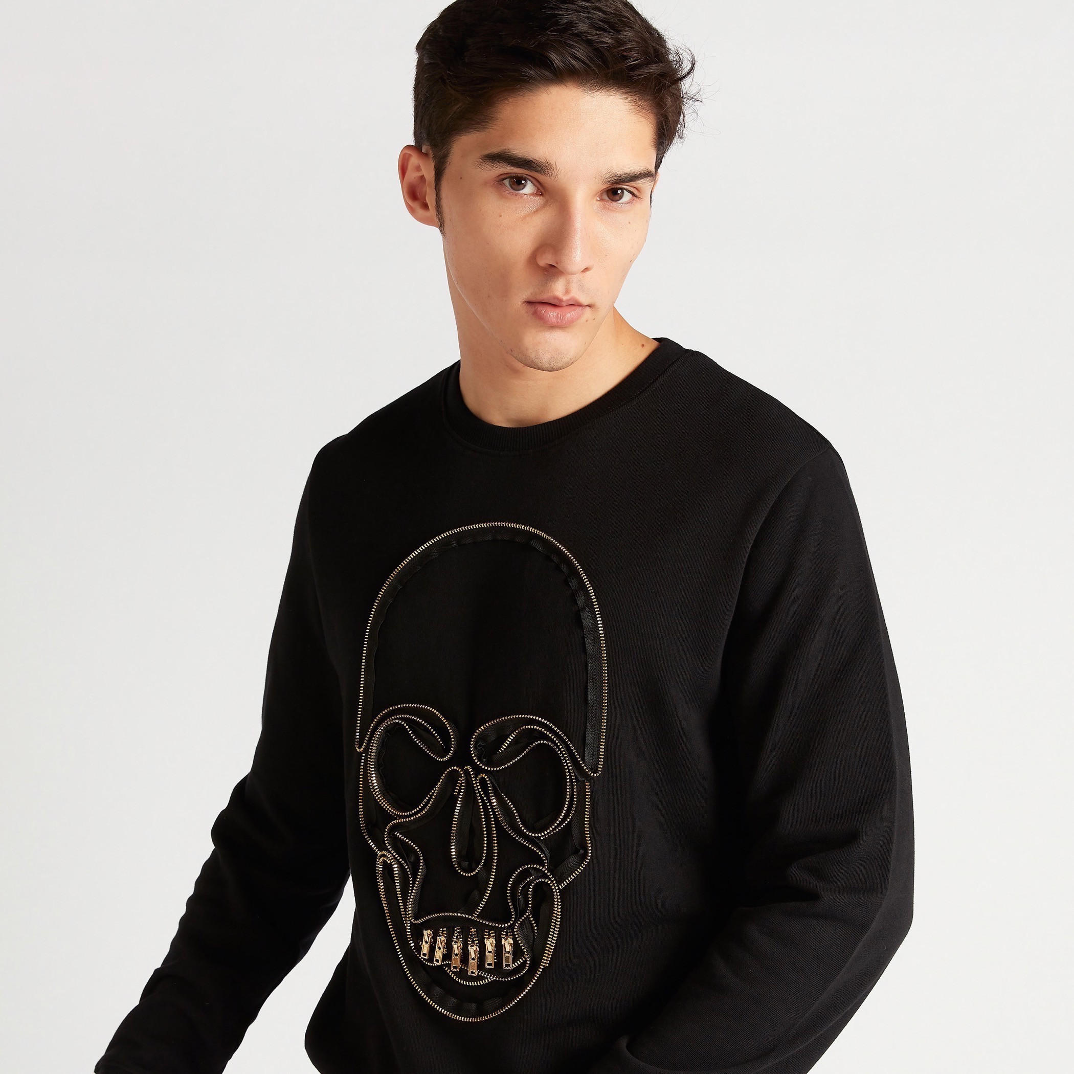 سويت شيرت مزيّن بياقة ضيقة وأكمام طويلة من آيكونيك-men-winterwear-hoodiesandsweatshirts-image-7