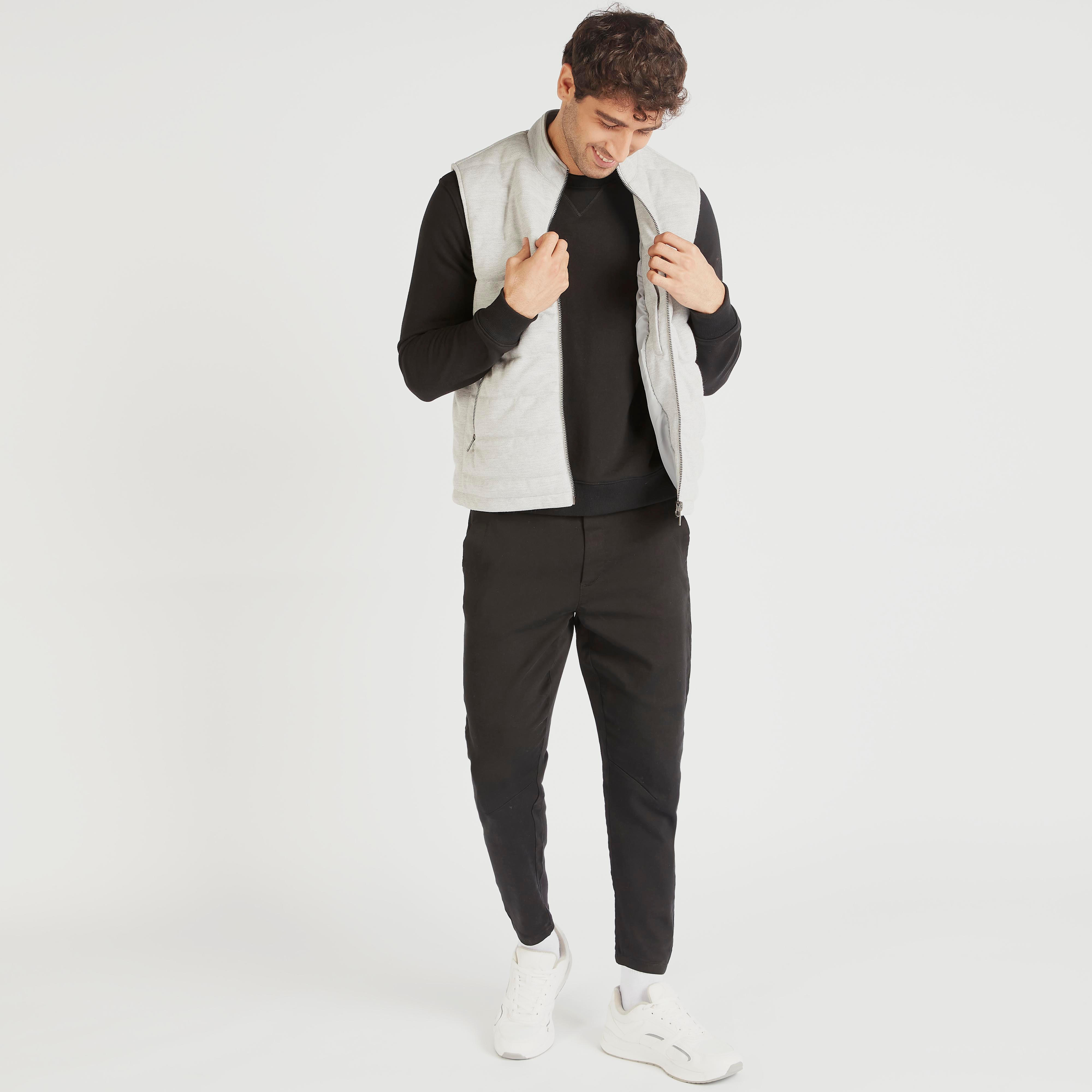 Iconic Textured Zip Through Gilet with Pockets-men-clothing-jacketsandblazers-jackets-image-2