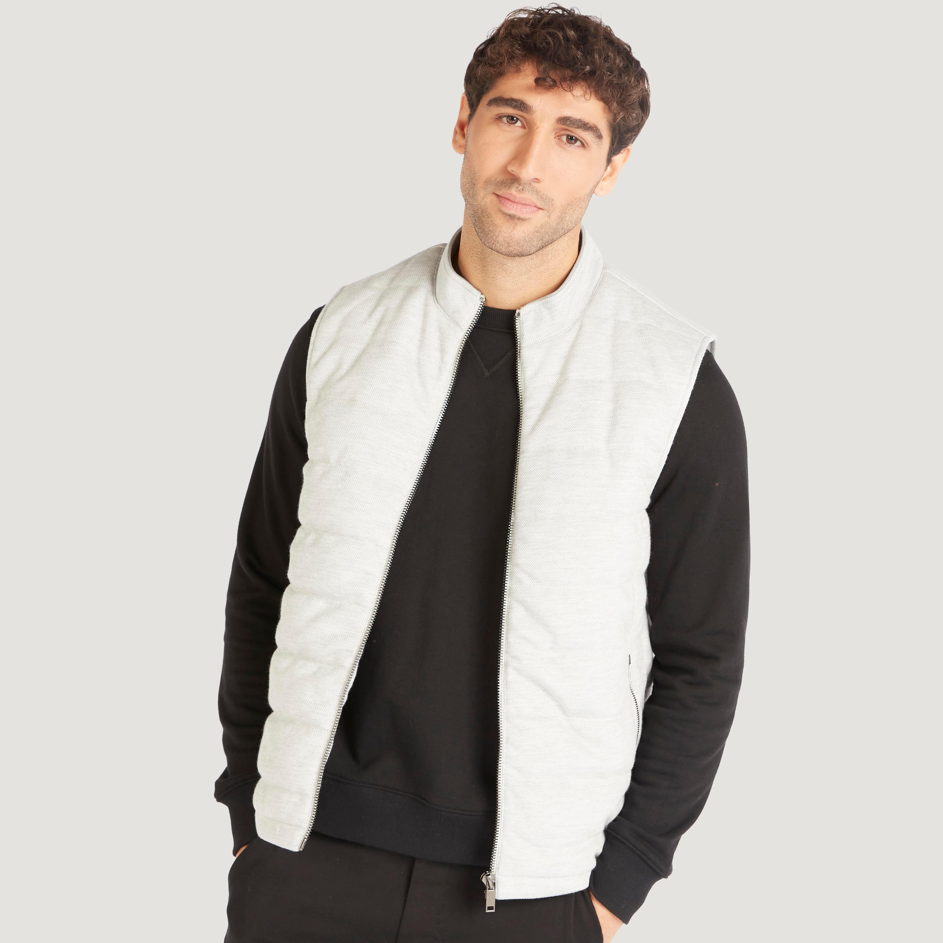 Iconic Textured Zip Through Gilet with Pockets-men-clothing-jacketsandblazers-jackets-image-4