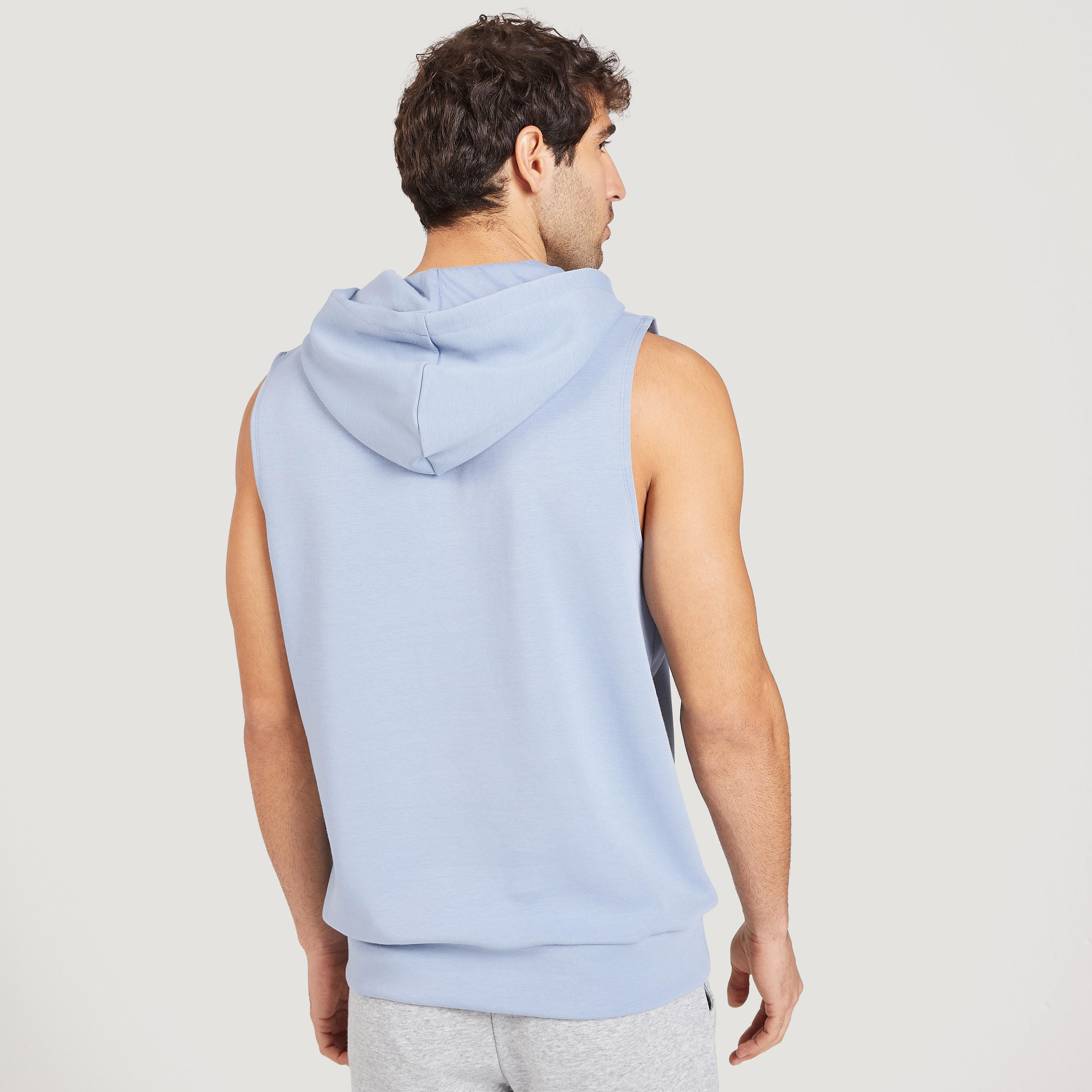 Iconic Graphic Print Sleeveless Sweatshirt with Hood-men-winterwear-hoodiesandsweatshirts-image-4
