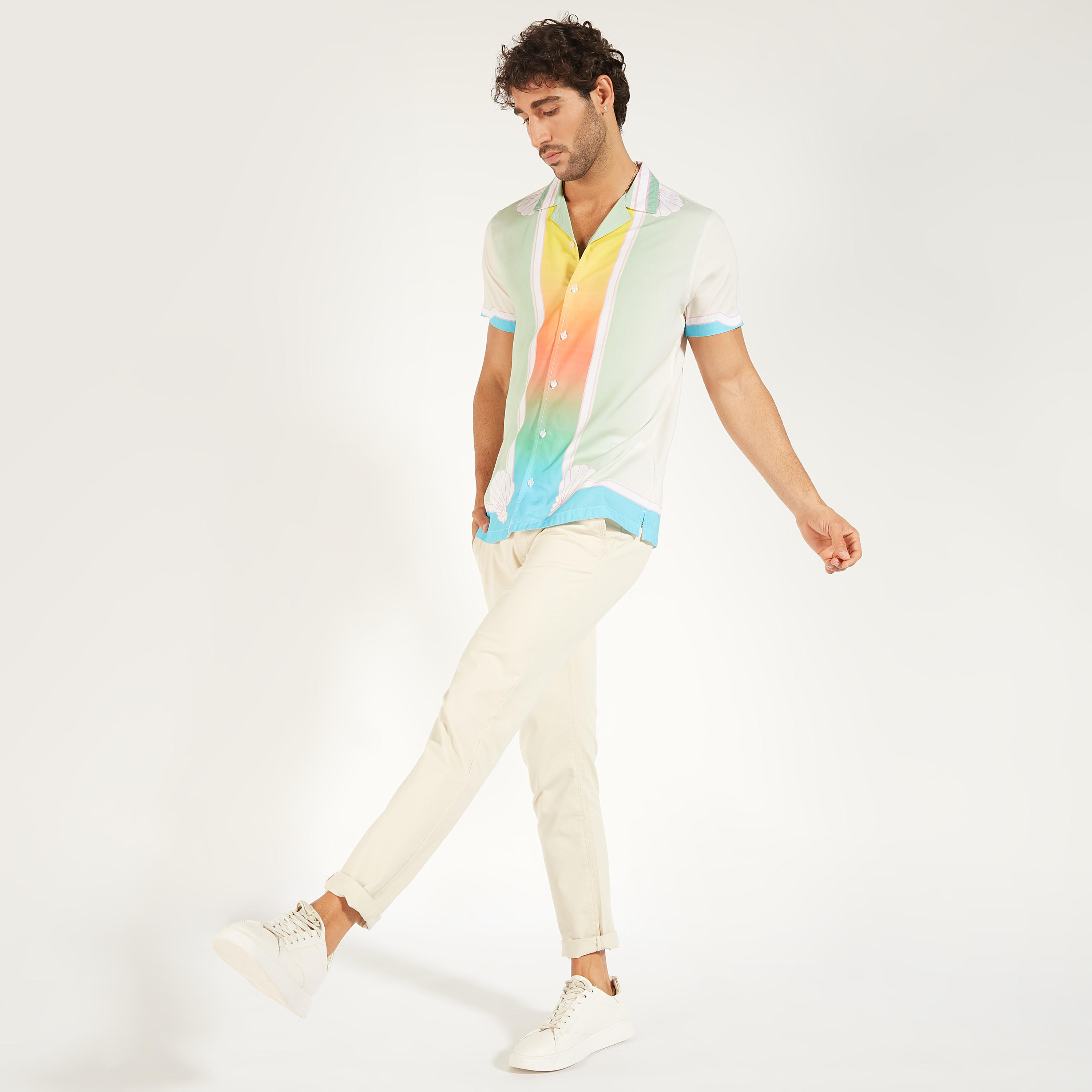 Iconic Printed Shirt with Short Sleeves and Button Closure-men-clothing-shirts-image-2