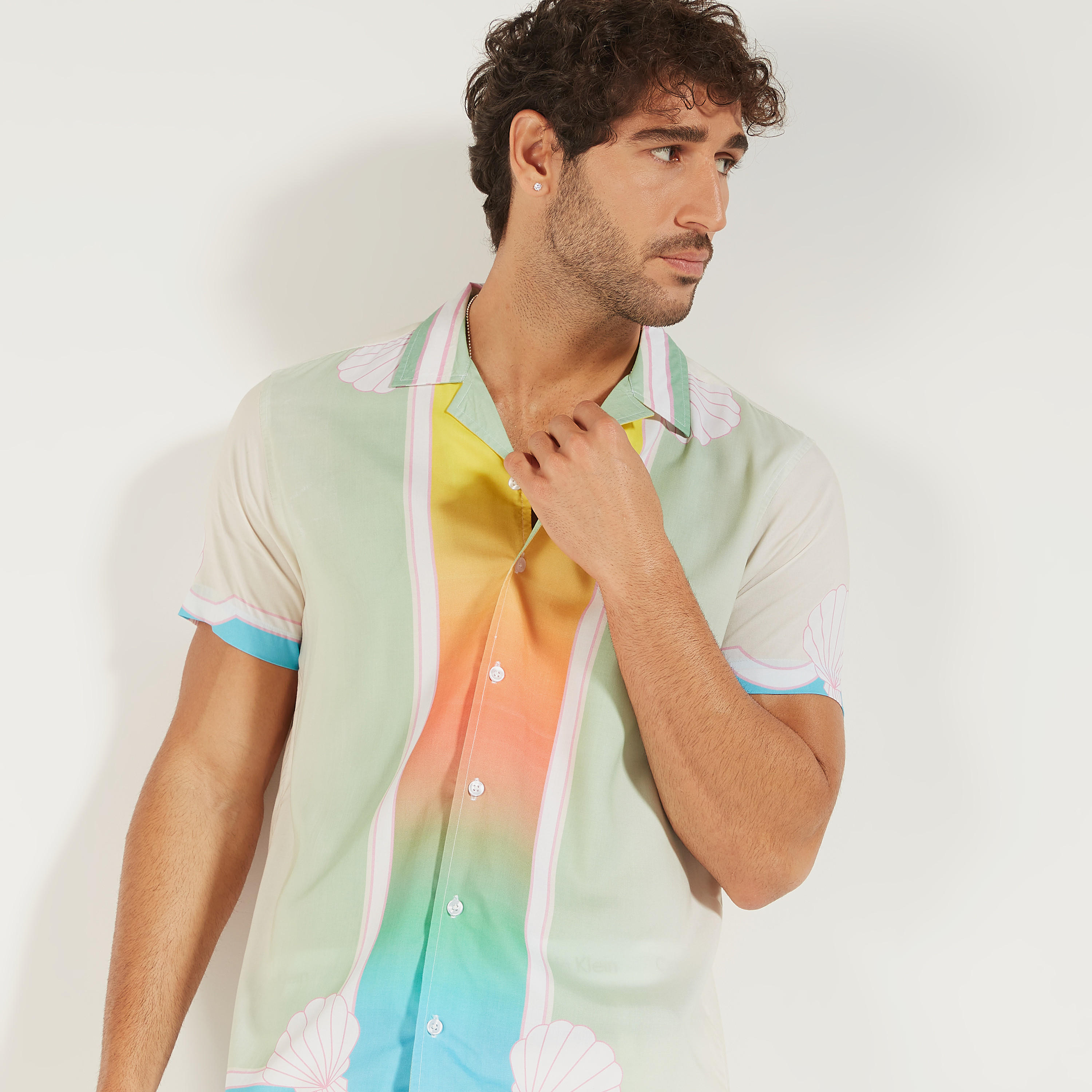 Iconic Printed Shirt with Short Sleeves and Button Closure-men-clothing-shirts-image-3