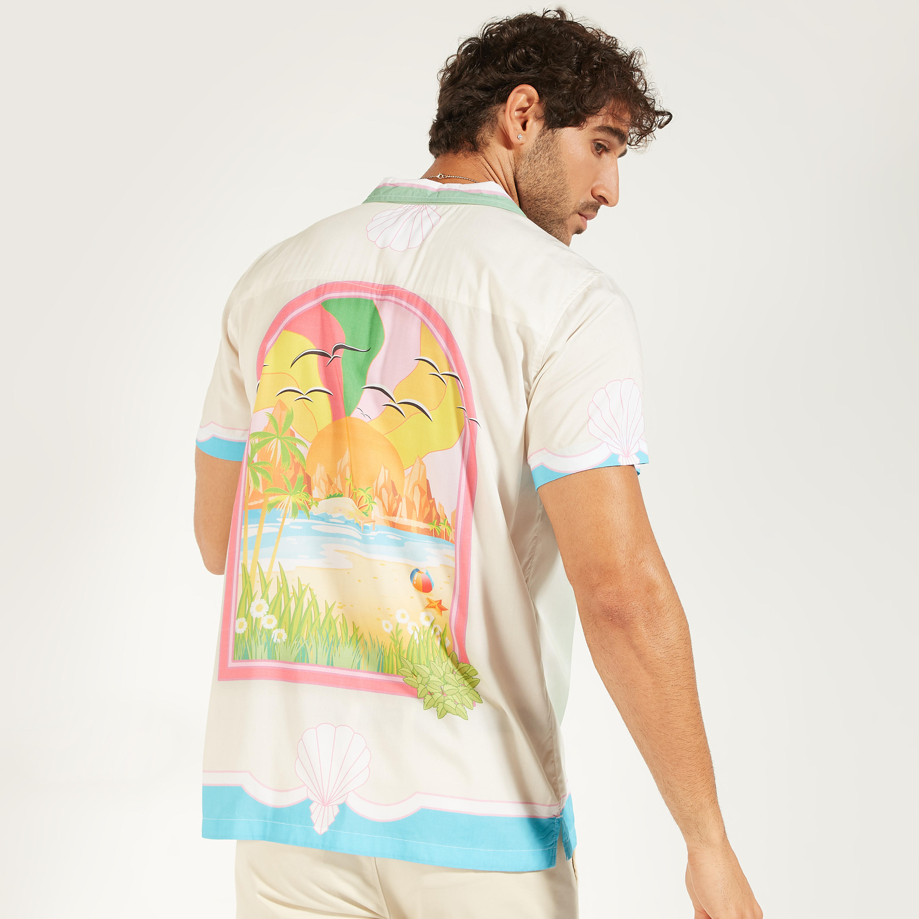 Iconic Printed Shirt with Short Sleeves and Button Closure-men-clothing-shirts-image-4