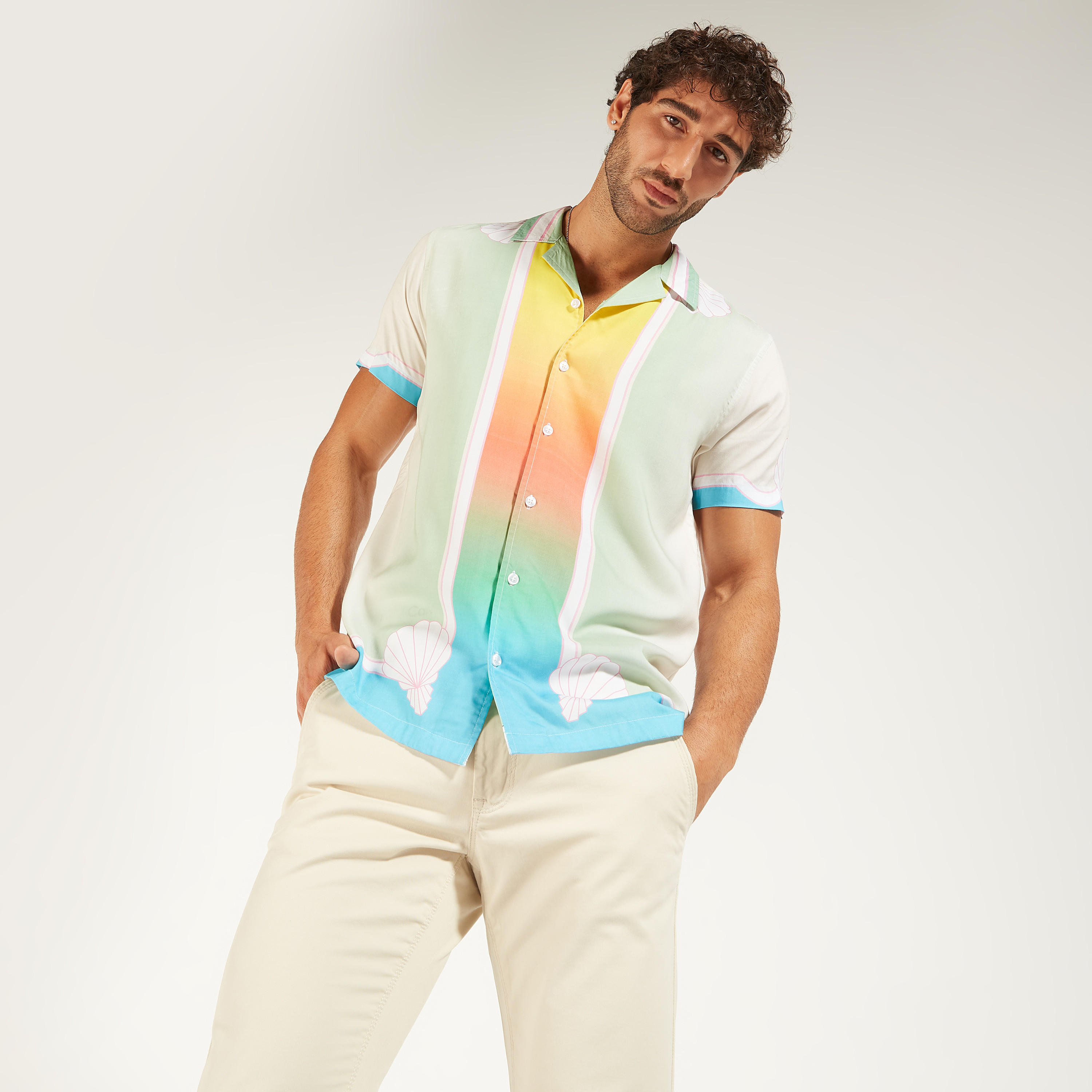 Iconic Printed Shirt with Short Sleeves and Button Closure-men-clothing-shirts-image-6