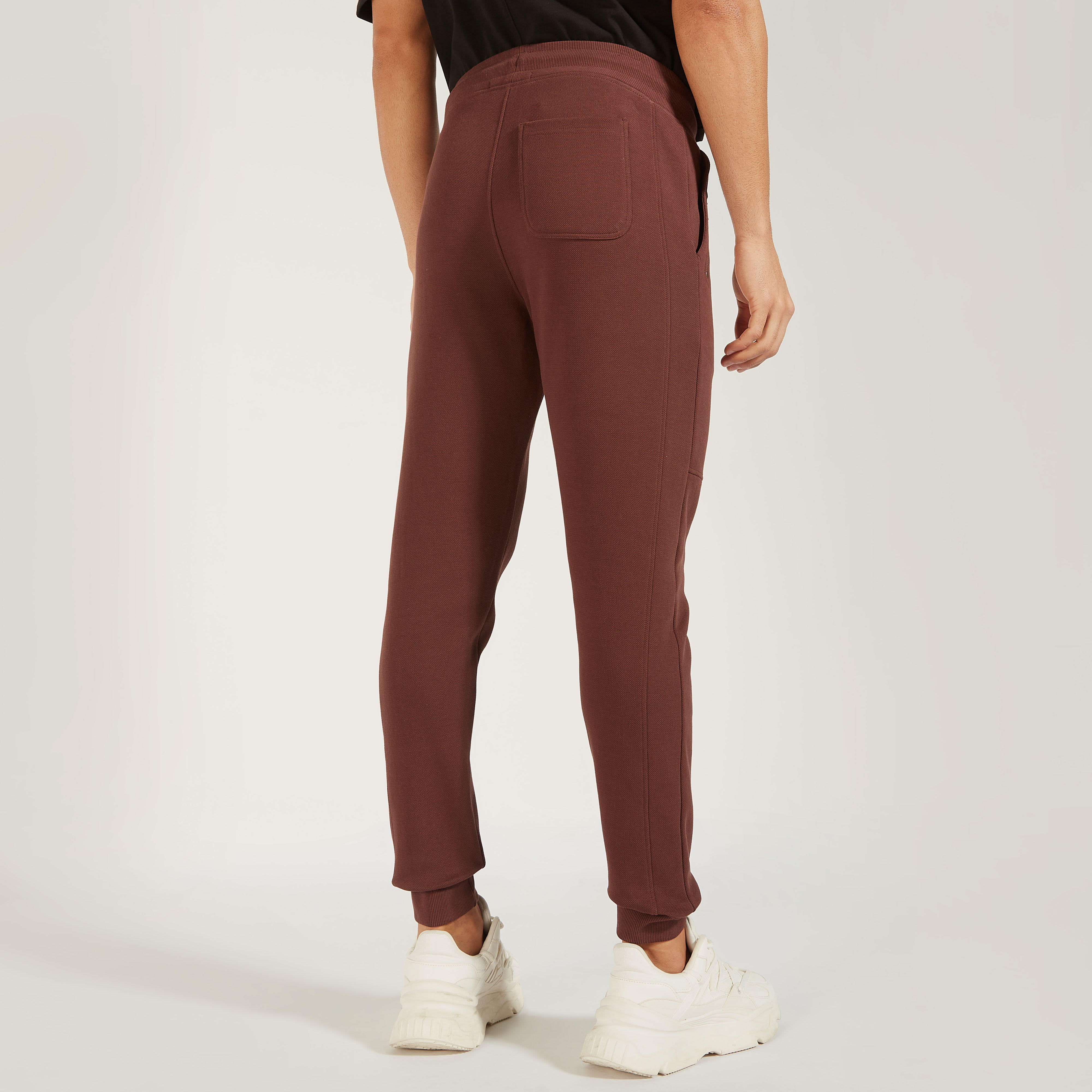 Iconic Textured Joggers with Drawstring Closure and Pockets-men-clothing-bottoms-joggers-image-4