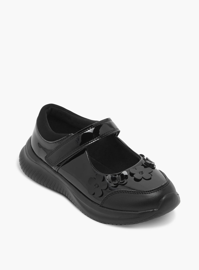 حذاء مدرسي ماري جين بشريط إغلاق لاصق للبنات من كابا-girls-shoes-maryjanes-image-2