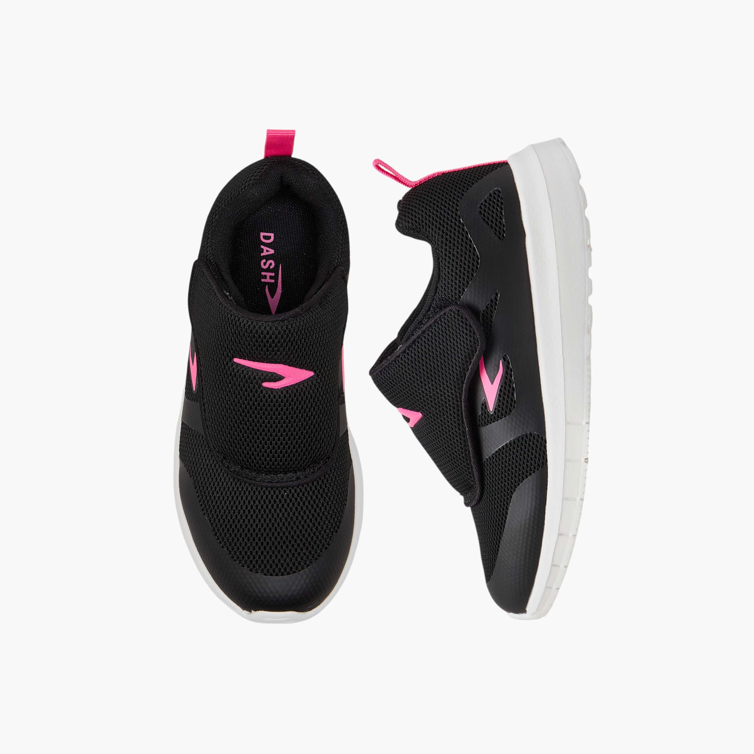 Dash Girls Textured Hook & Loop Walking Shoes-girls-shoes-sports-image-1