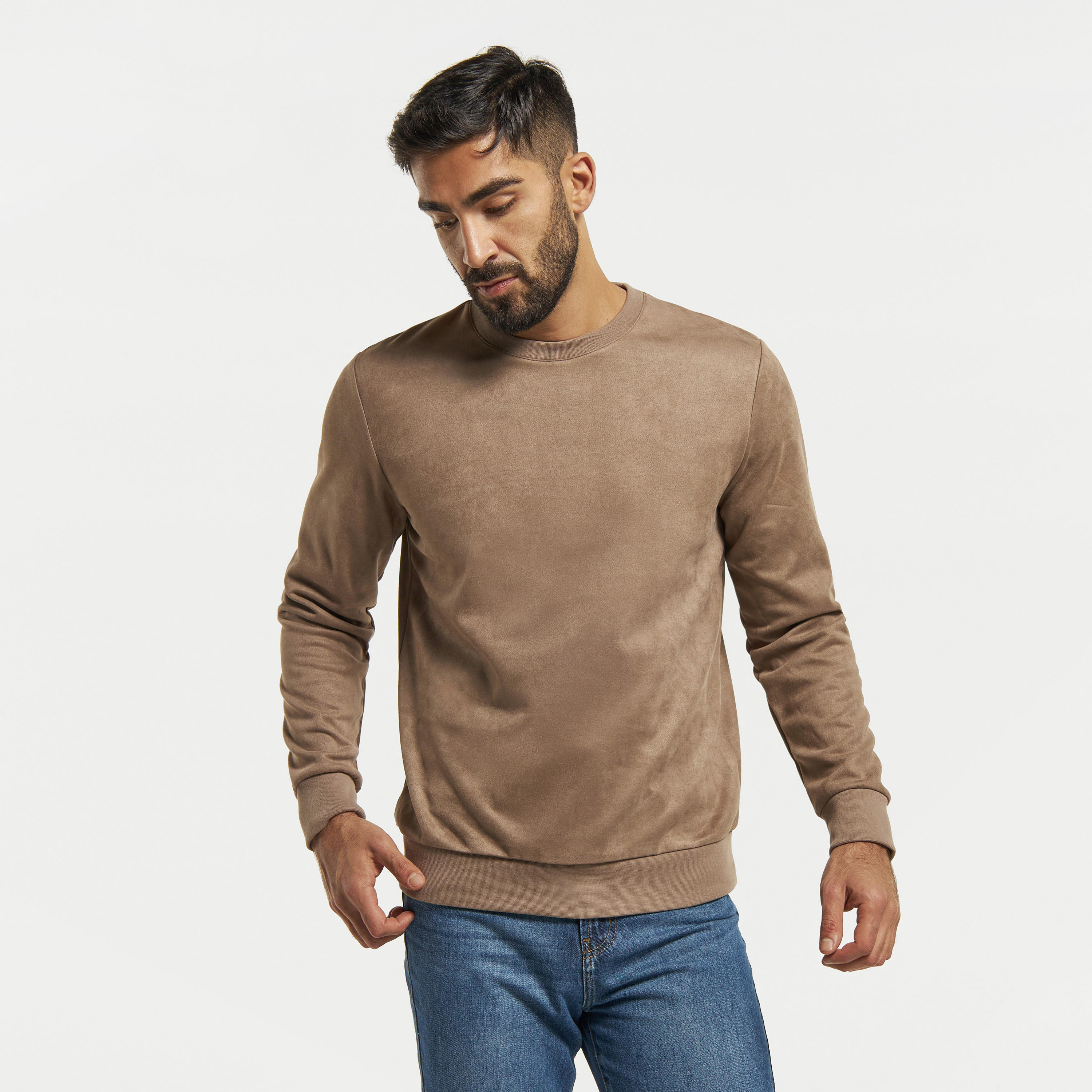 سويت شيرت بياقة ضيّقة وأكمام طويلة وطبعات من آيكونيك-men-winterwear-hoodiesandsweatshirts-image-4