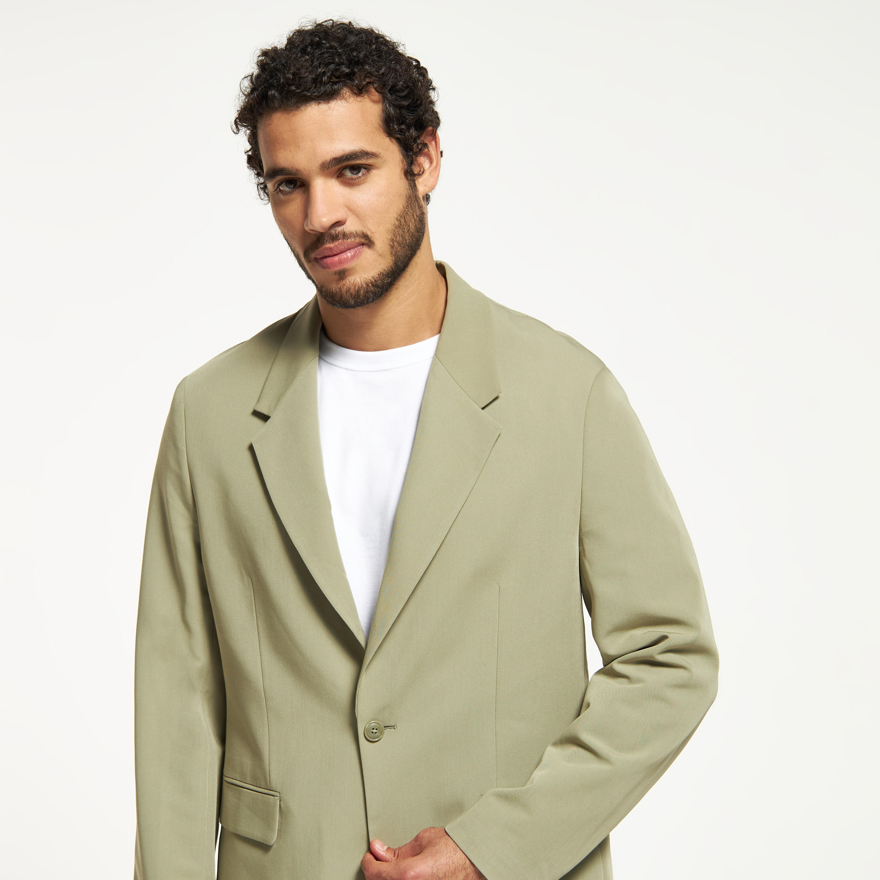 جاكيت بليزر سادة بقصّة مسترخية مع جيوب بغطاء-men-clothing-jacketsandblazers-blazers-image-4