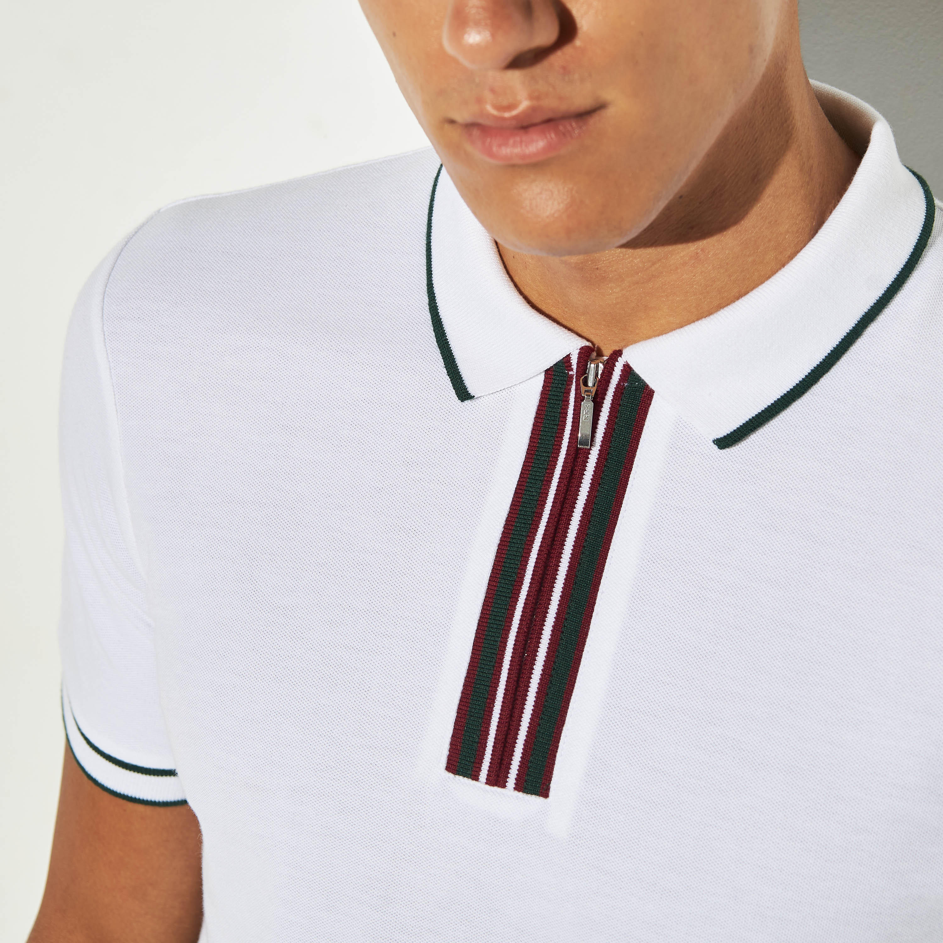 تيشيرت بولو سادة بأكمام قصيرة وتفاصيل خيوط بارزة من آيكونيك-men-clothing-tshirtsandpolos-tshirts-image-1