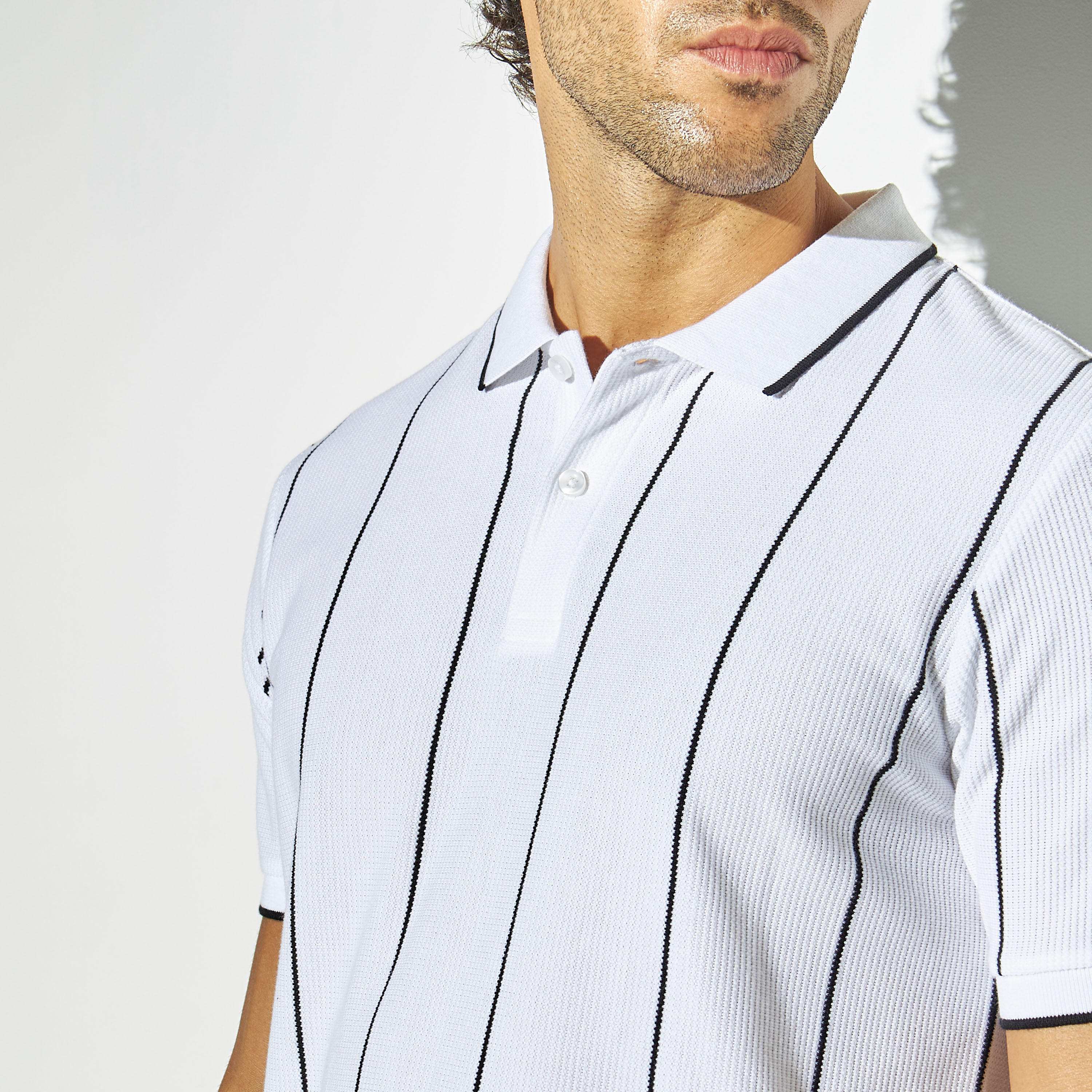 تيشيرت بولو مقلّم بأكمام قصيرة من آيكونيك-men-clothing-tshirtsandpolos-polos-image-4