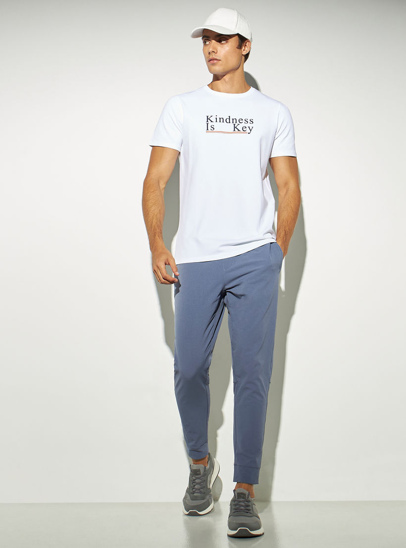 بنطلون رياضي سادة برباط إغلاق وجيوب بسحاب من آيكونيك-men-clothing-bottoms-joggers-image-3