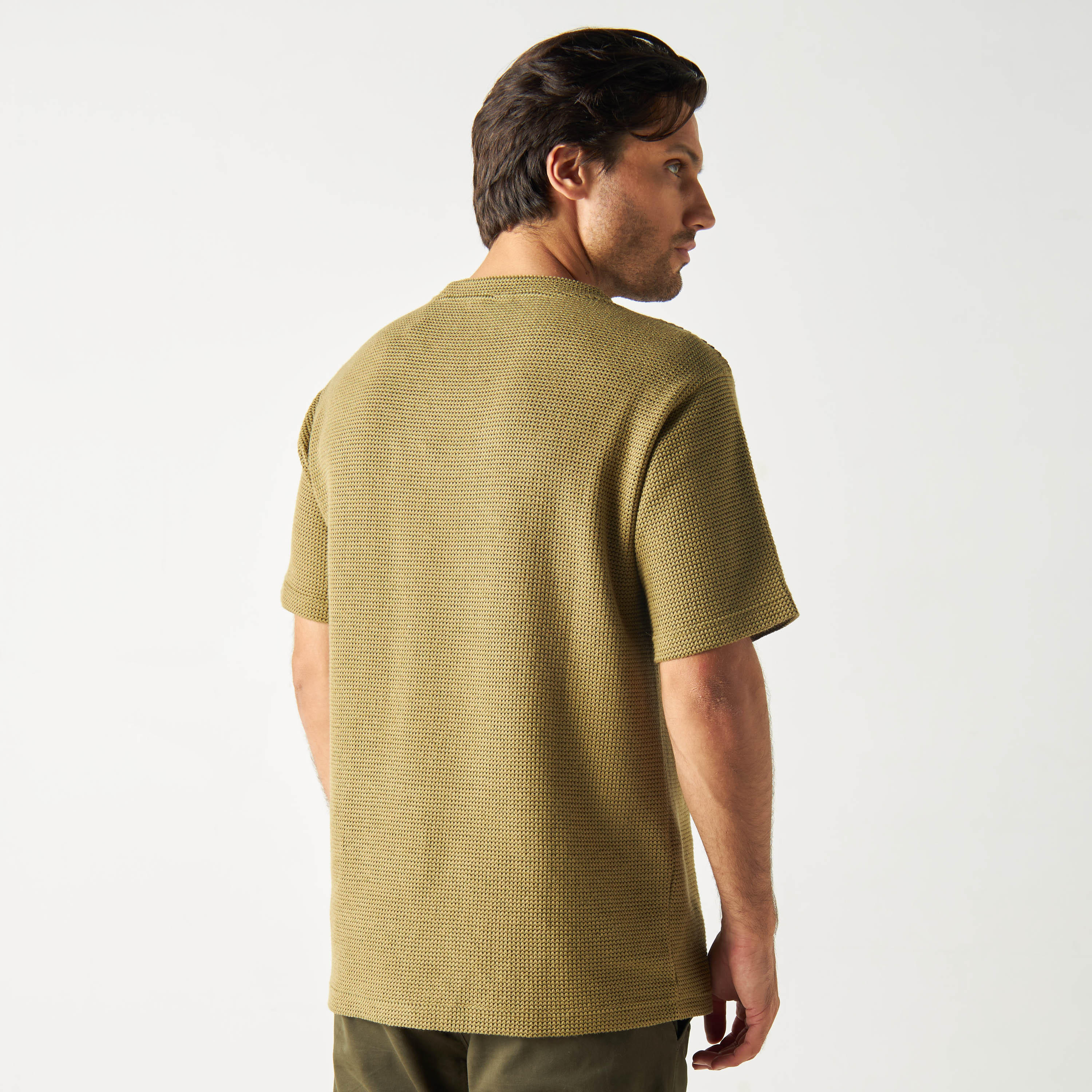 Iconic Textured Crew Neck T-shirt with Short Sleeves-men-clothing-tshirtsandpolos-tshirts-image-4