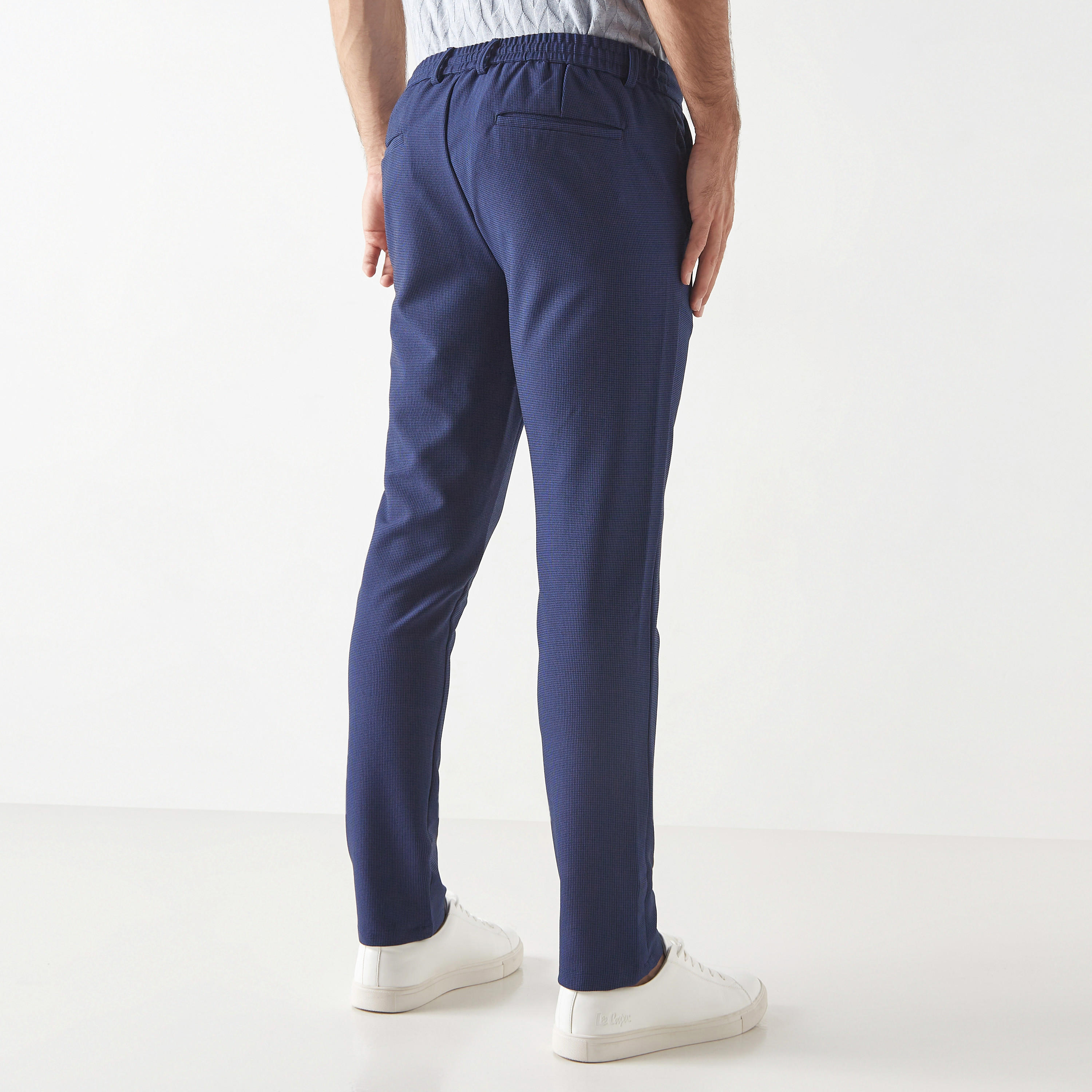 Iconic Textured Pants with Semi-Elasticated Waist and Pockets-men-clothing-bottoms-trousersandchinos-trousers-image-7