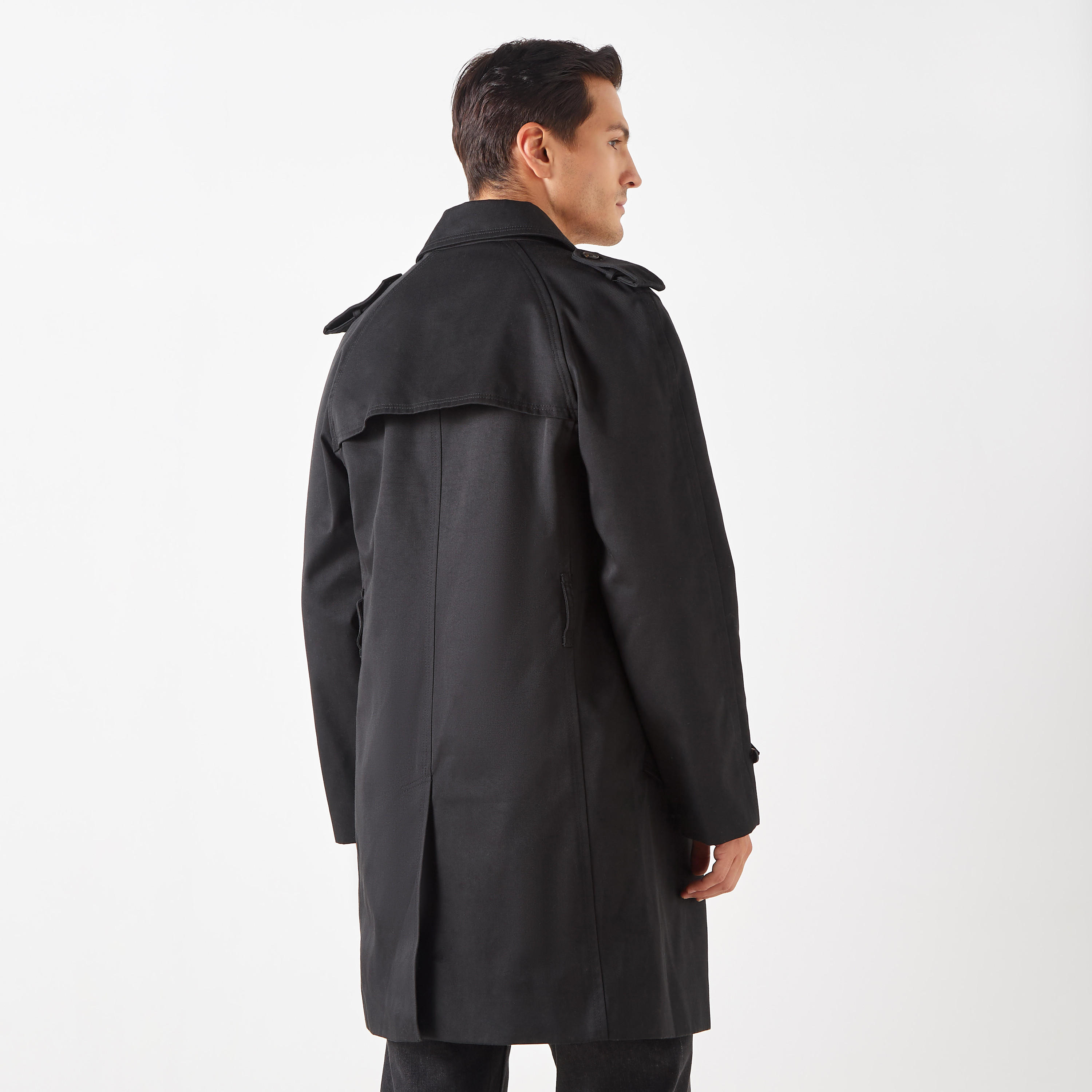 Shop Iconic Belted Trench Coat with Long Sleeves Online