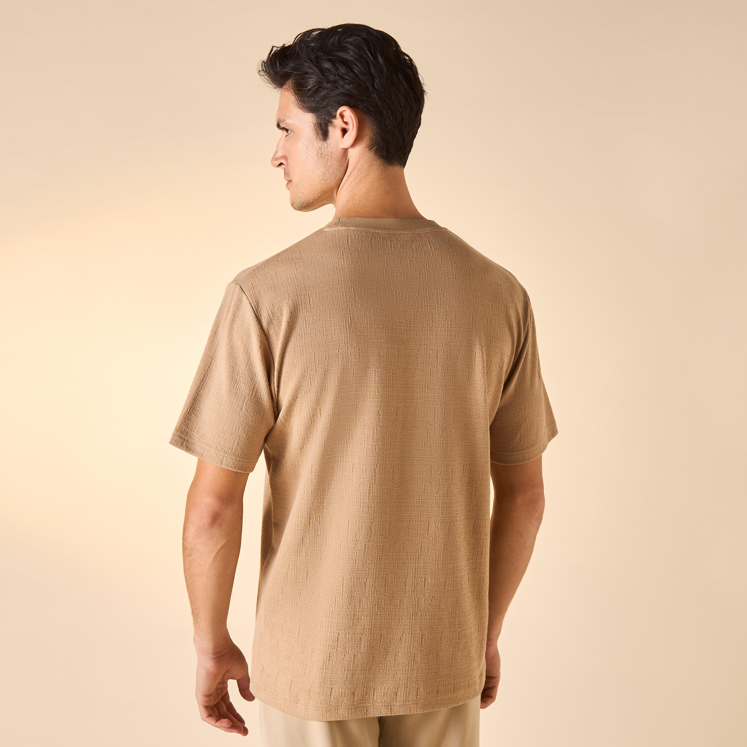 تيشيرت بارز الملمس بأكمام قصيرة من آيكونيك-men-clothing-tshirtsandpolos-tshirts-image-7