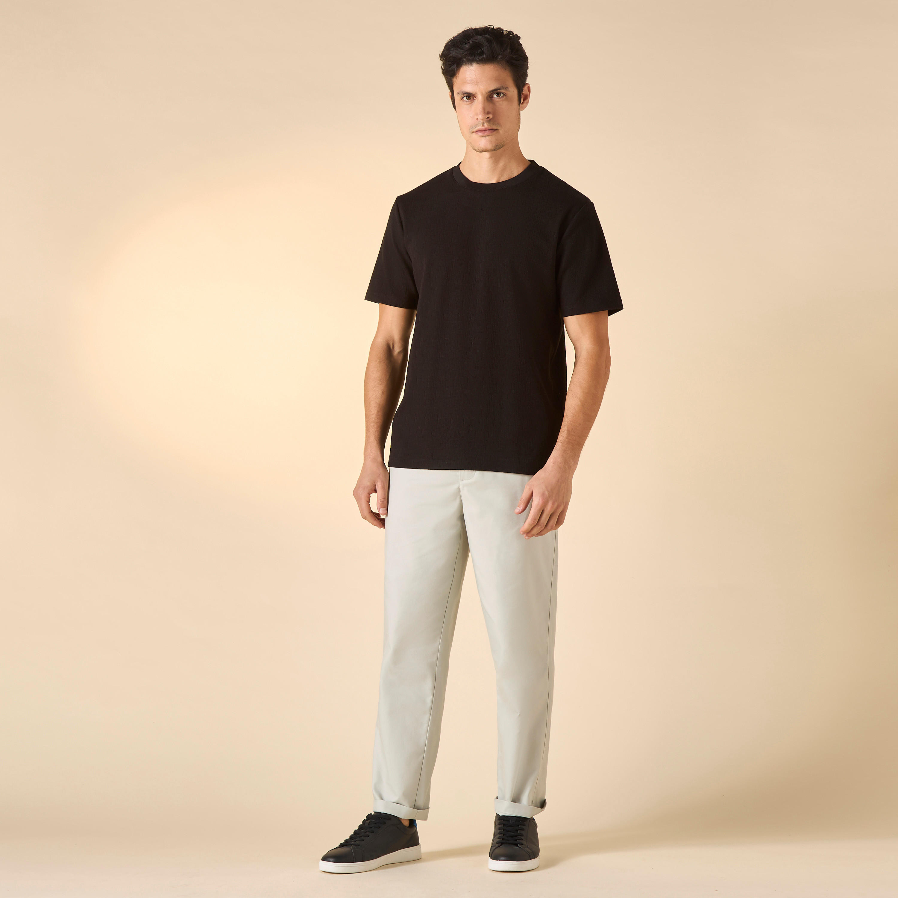 تيشيرت بارز الملمس بأكمام قصيرة من آيكونيك-men-clothing-tshirtsandpolos-tshirts-image-10