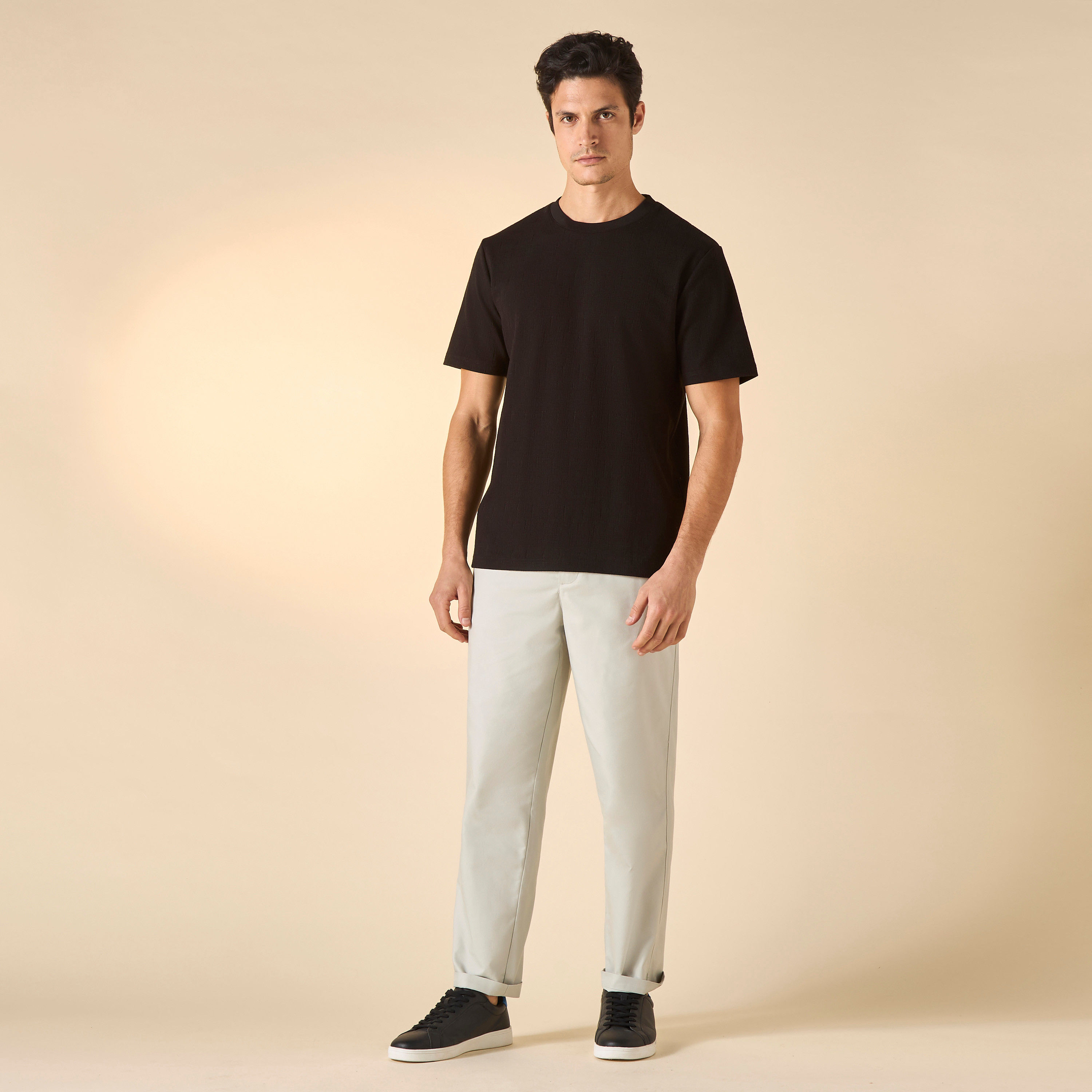 Iconic Textured T-shirt with Short Sleeves-men-clothing-tshirtsandpolos-tshirts-image-10