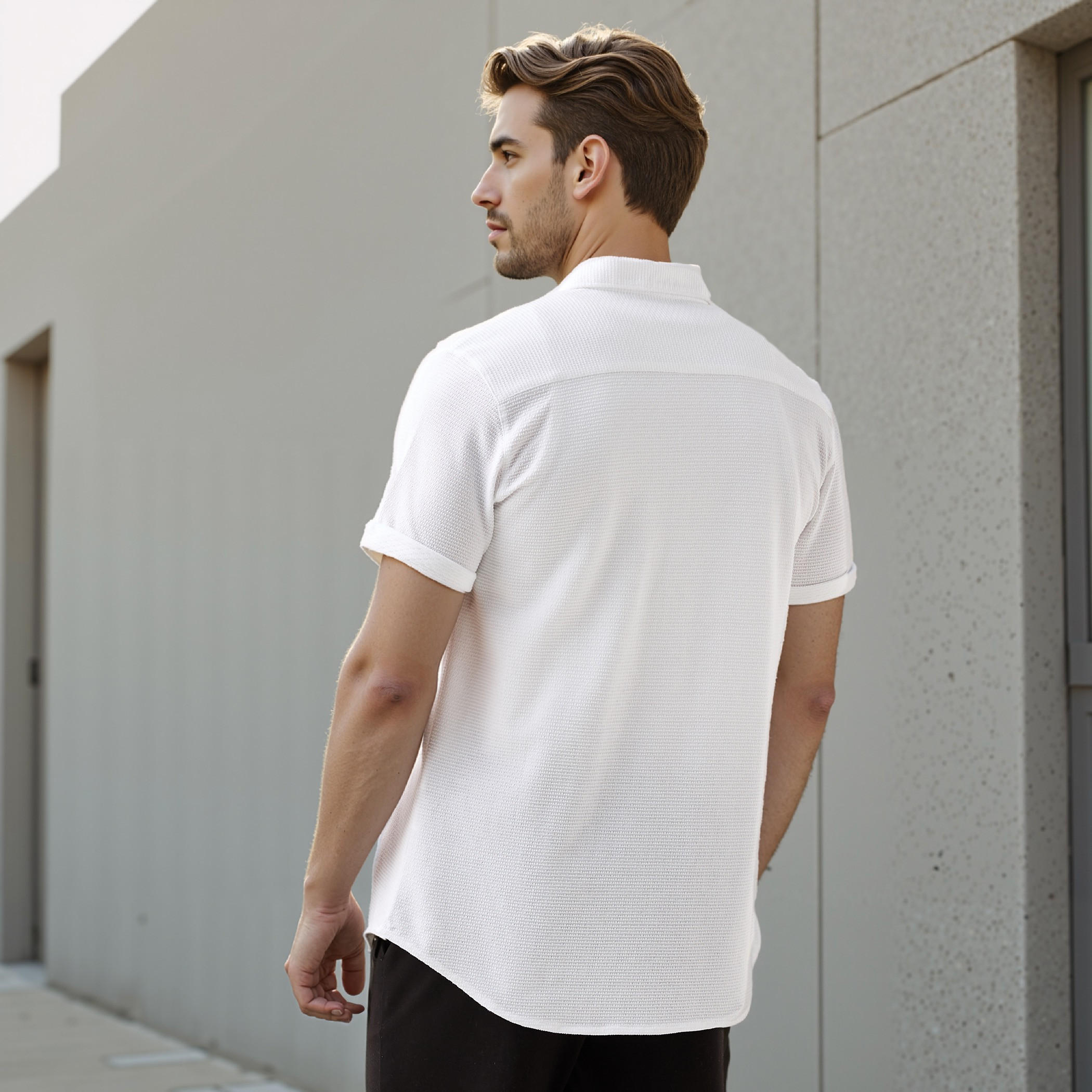 Iconic Textured Slim Fit Shirt-men-clothing-shirts-image-3