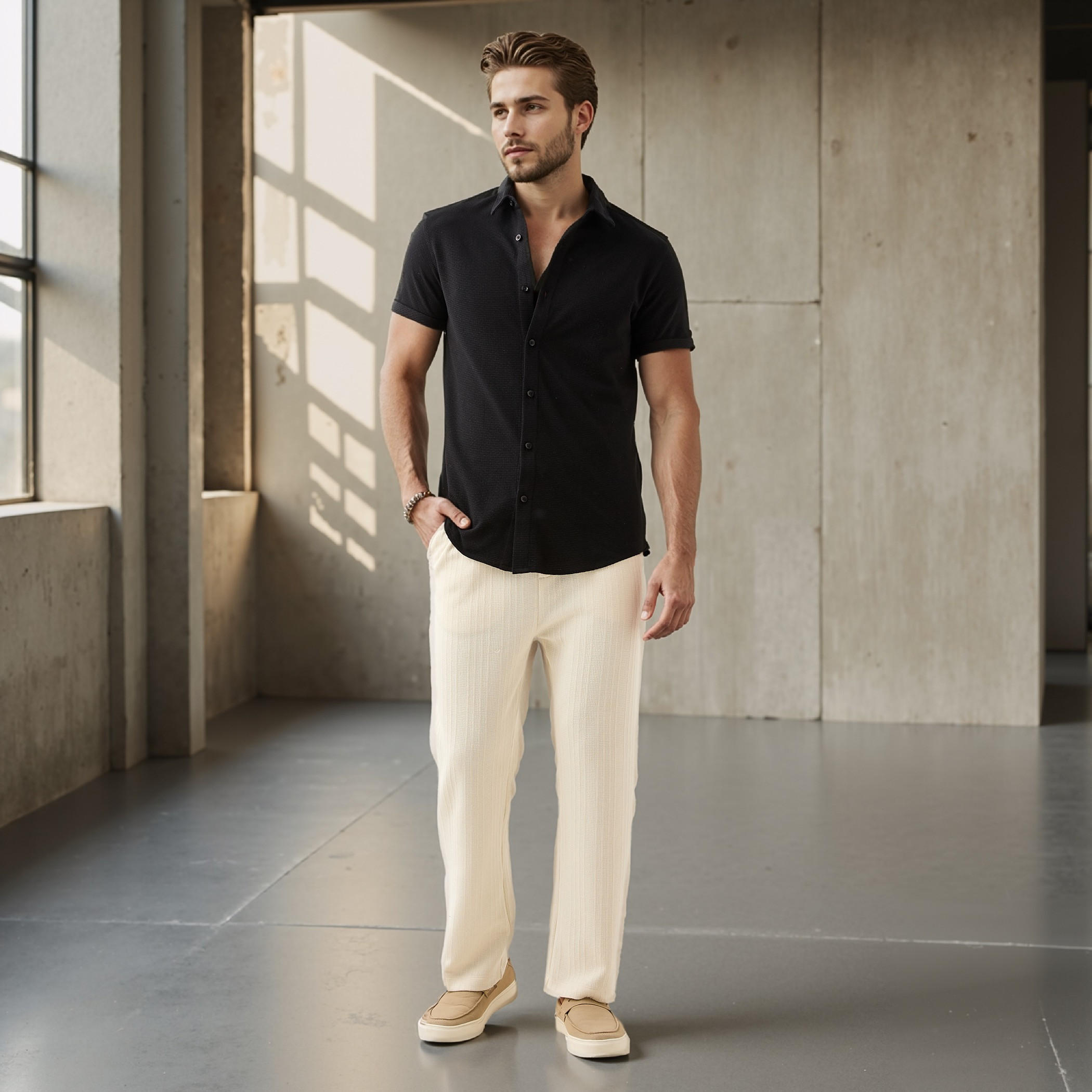Iconic Textured Slim Fit Shirt-men-clothing-shirts-image-2