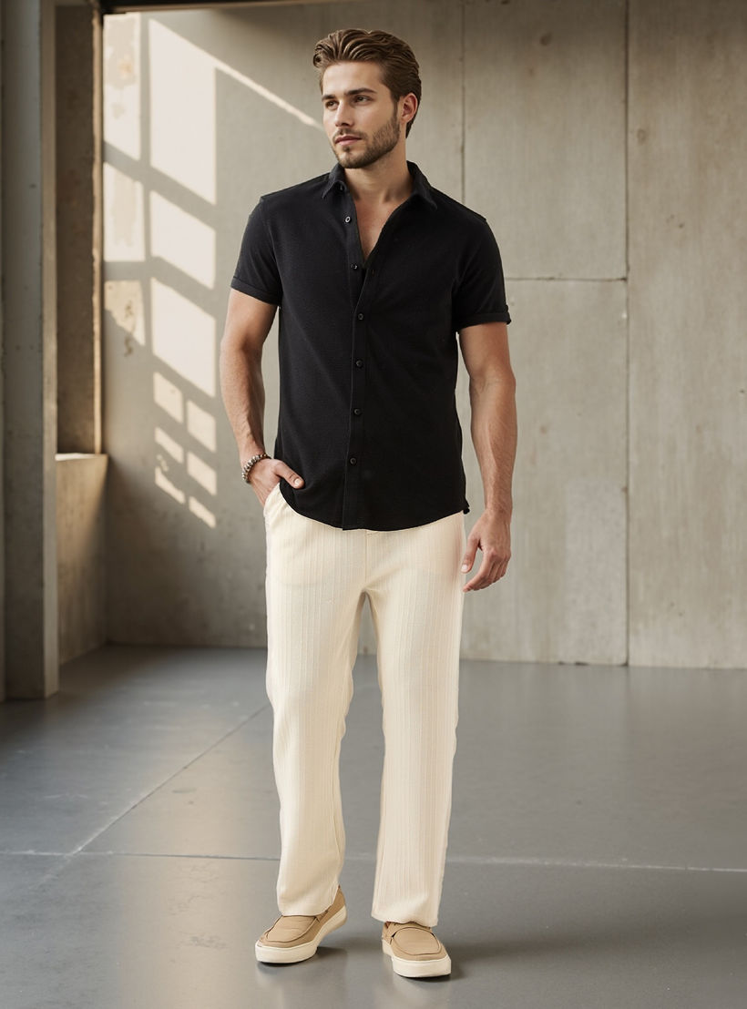 Iconic Textured Slim Fit Shirt-men-clothing-shirts-image-2