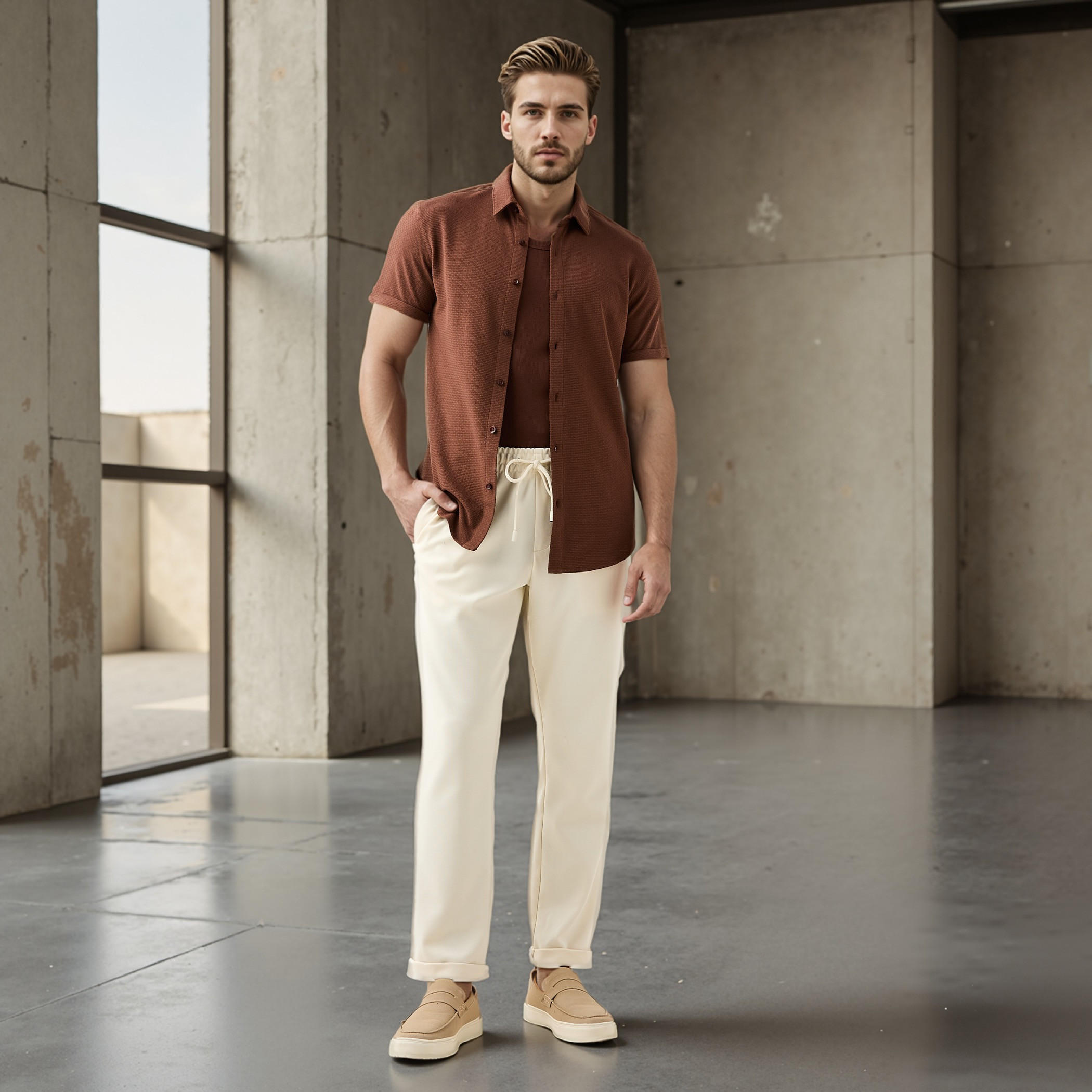 Iconic Textured Slim Fit Shirt-men-clothing-shirts-image-2