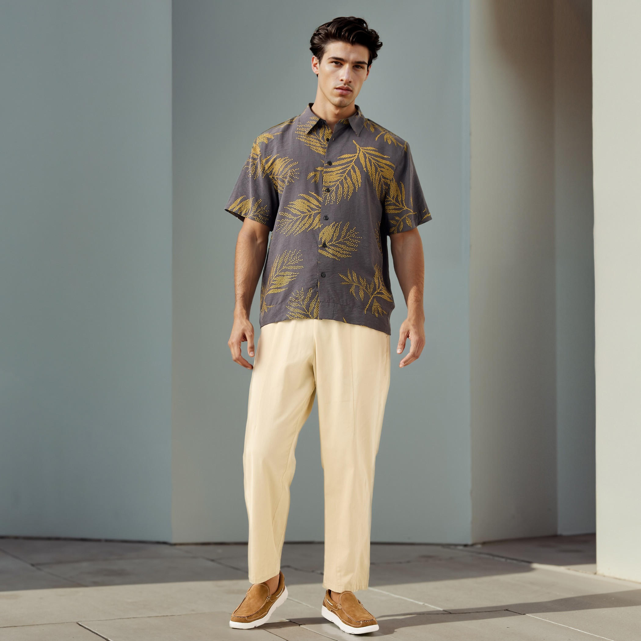 Iconic All-Over Leaf Print Shirt-men-clothing-shirts-image-2