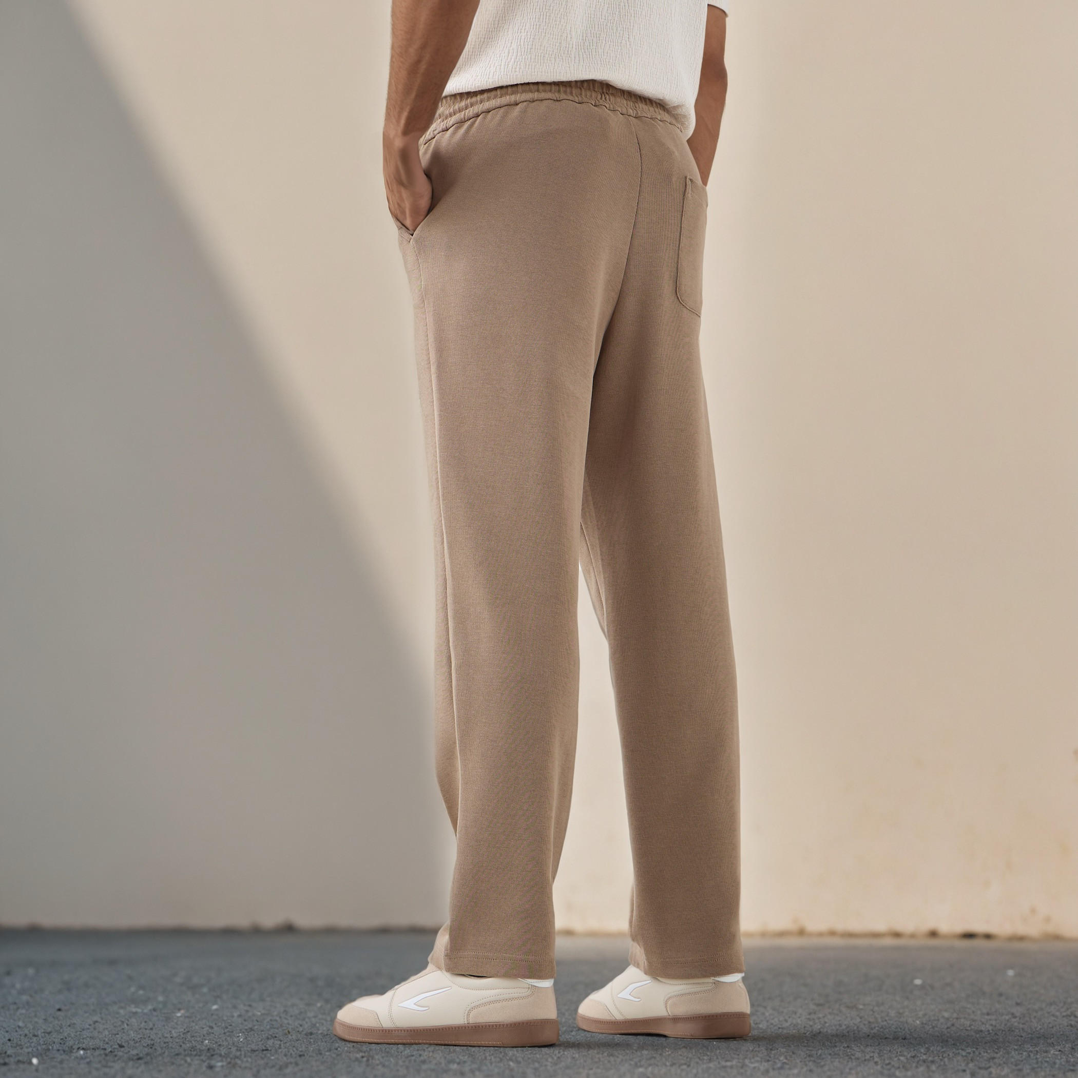 بنطلون بقصة ضيقة وخصر مرن وجيوب من آيكونيك-men-clothing-bottoms-trousersandchinos-trousers-image-3