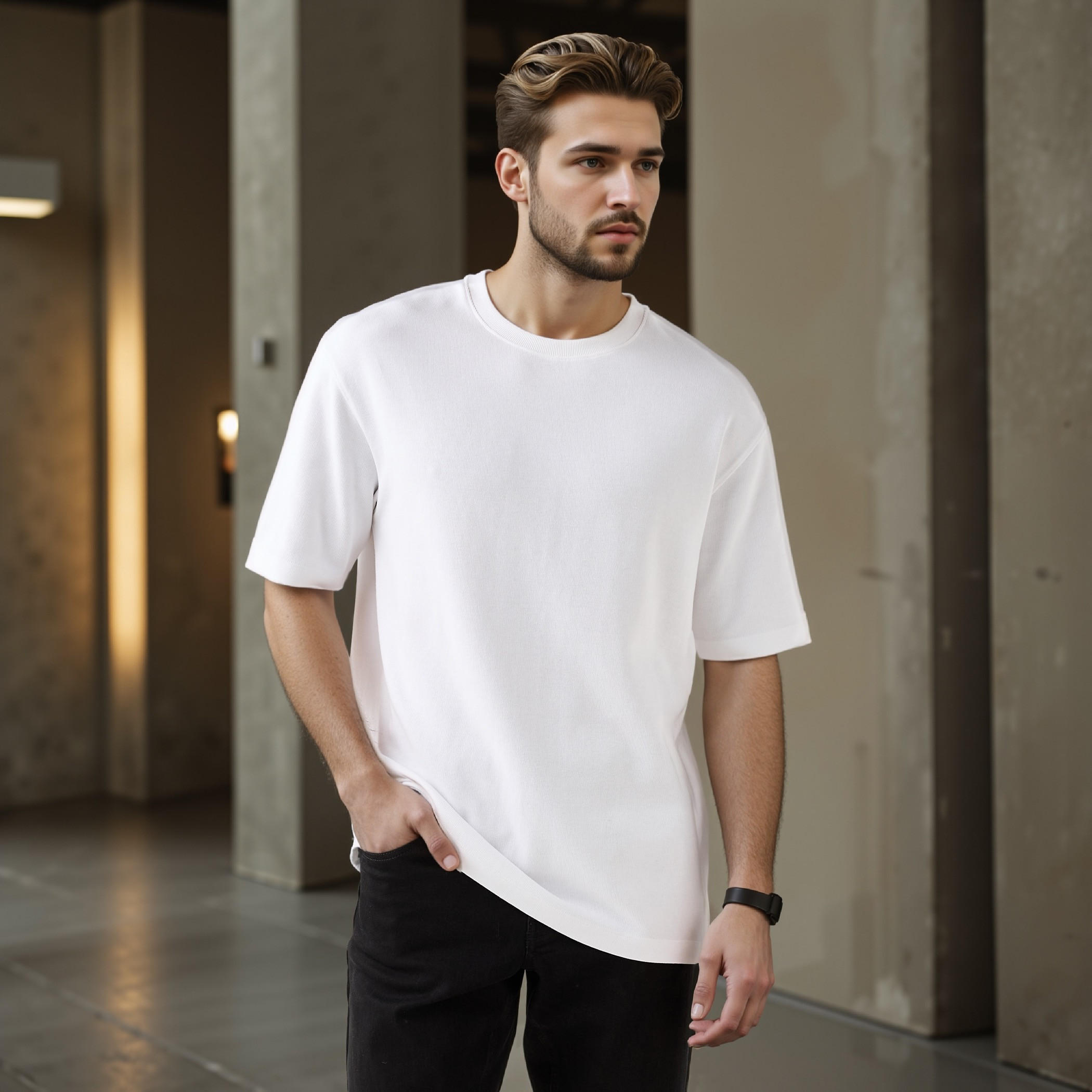تيشيرت بارز الملمس من آيكونيك-men-clothing-tshirtsandpolos-tshirts-image-5