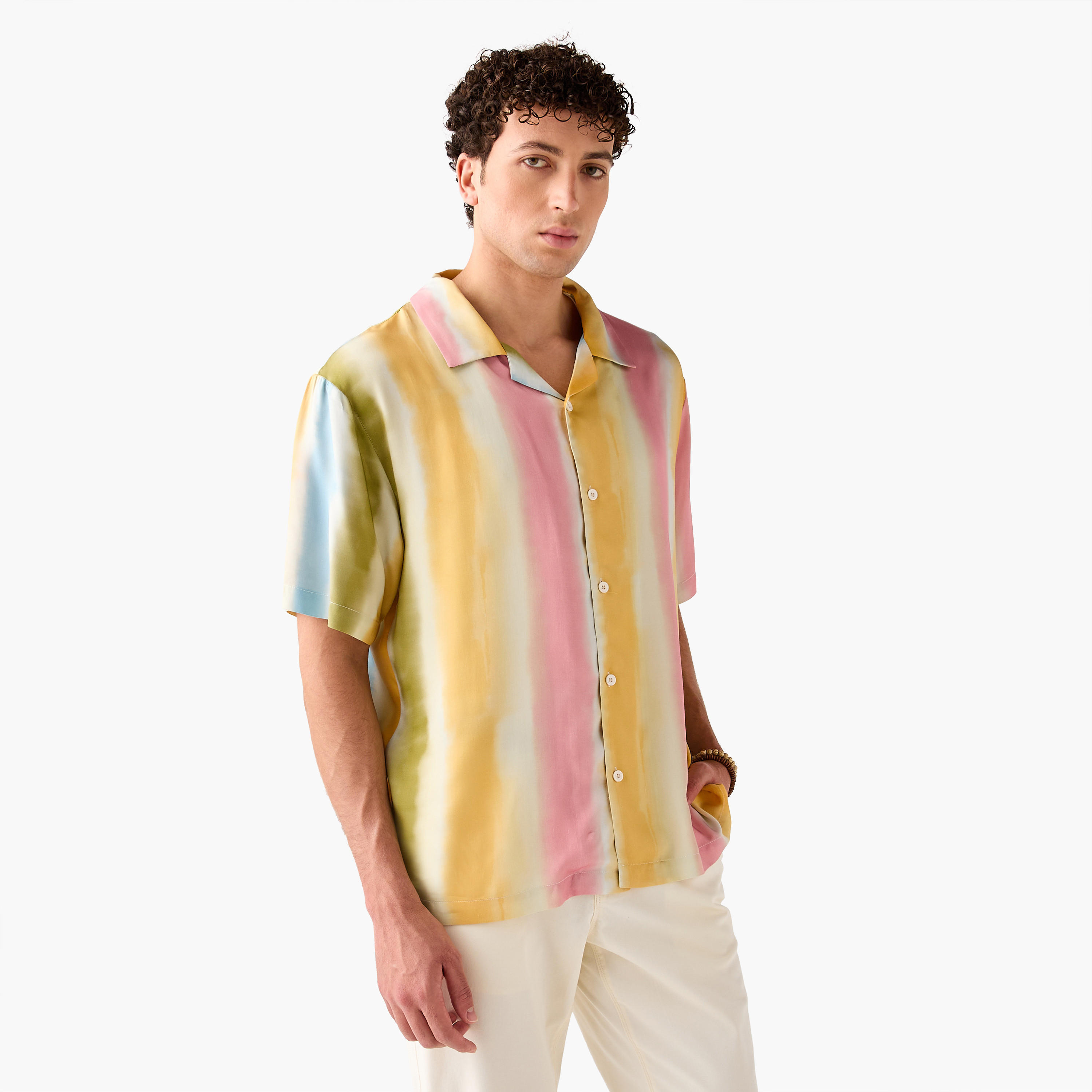 Iconic Striped Camp Collar Shirt-men-clothing-shirts-image-1