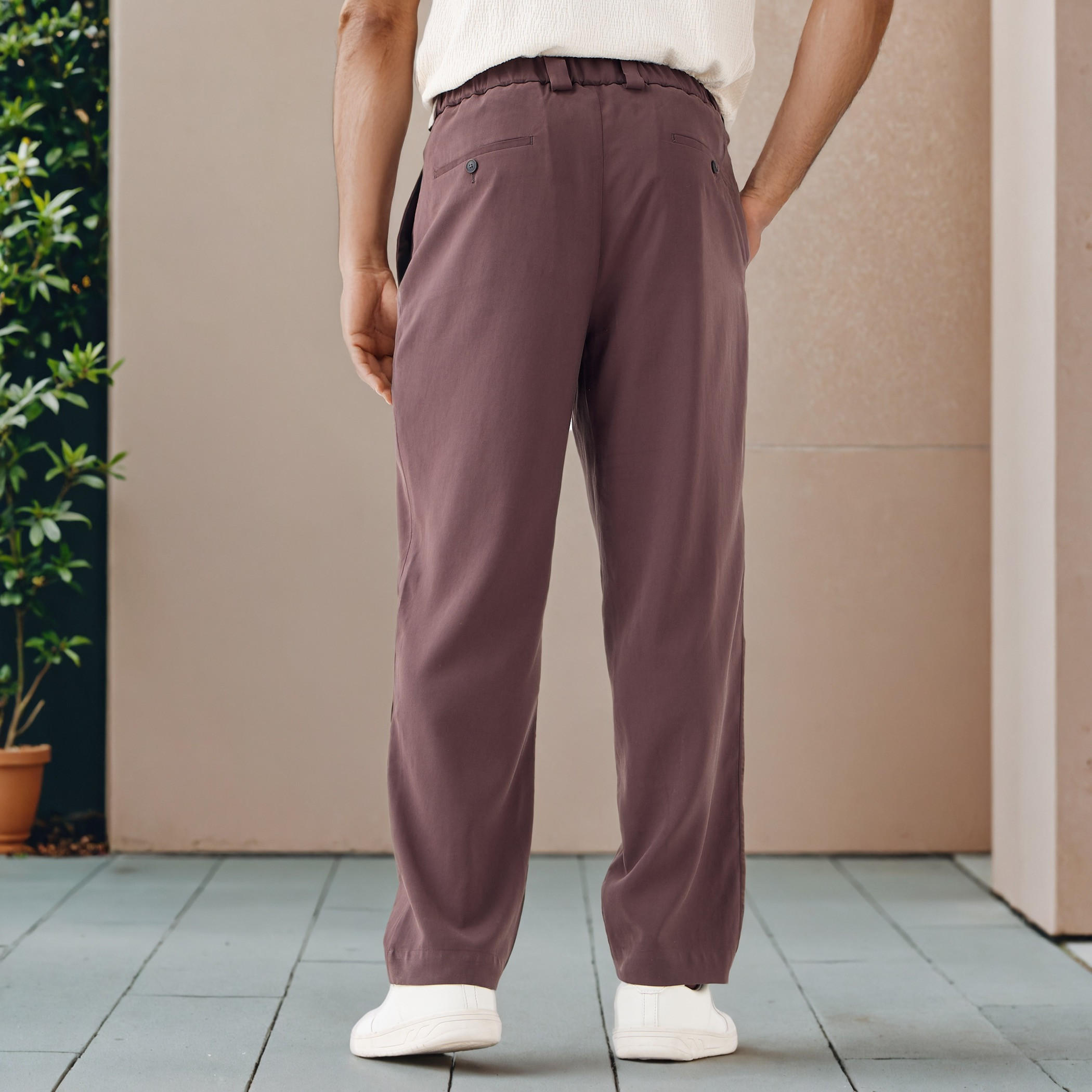 Iconic Regular Fit Pleated Flexi Waist Pants with Pockets-men-clothing-bottoms-joggers-image-3