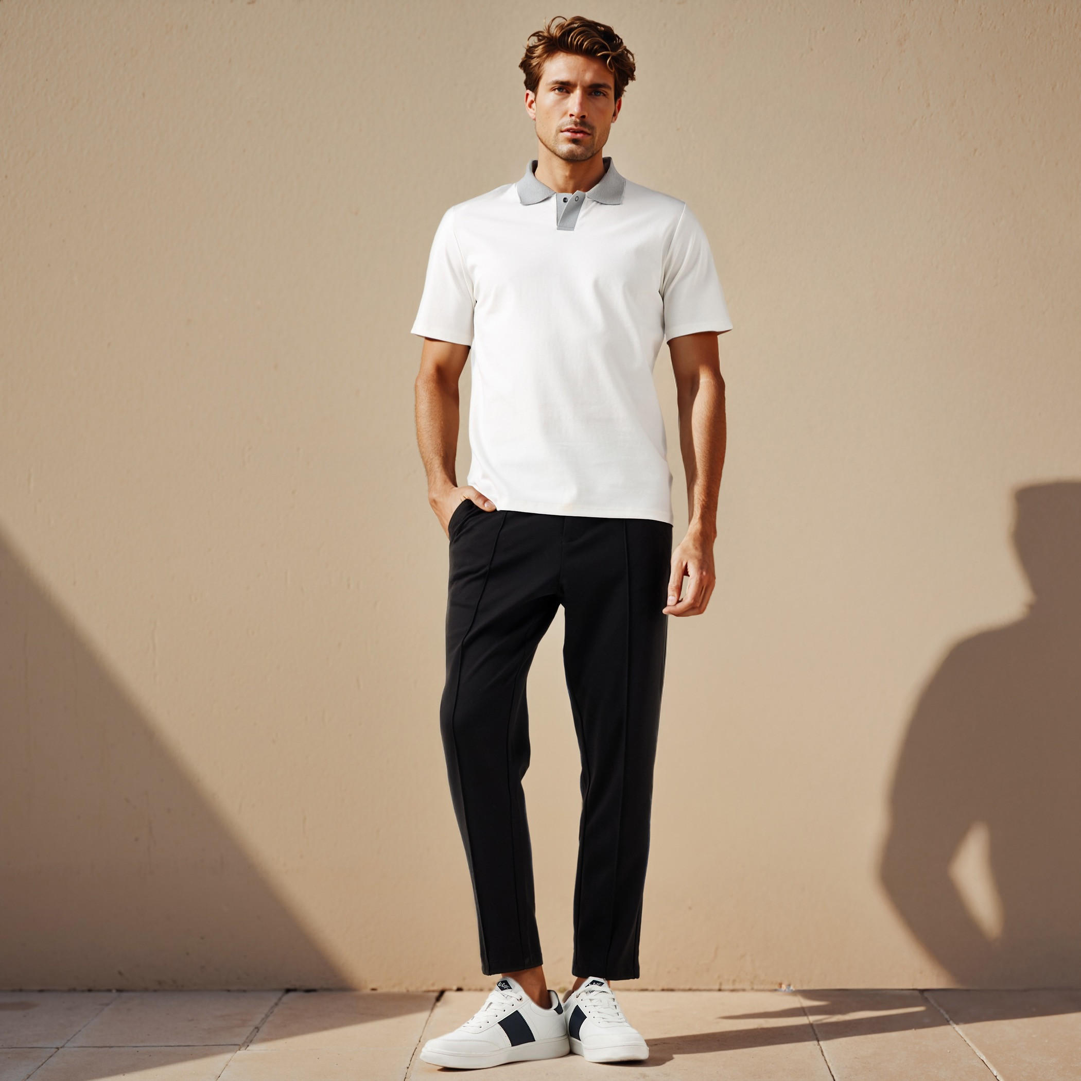 تيشيرت بولو بقصة عادية من أيكونيك-men-clothing-tshirtsandpolos-polos-image-2