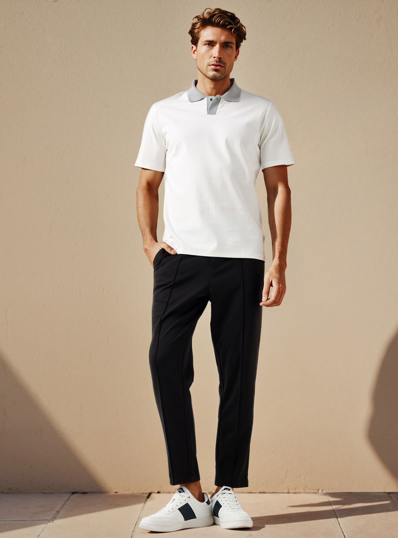 تيشيرت بولو بقصة عادية من أيكونيك-men-clothing-tshirtsandpolos-polos-image-2