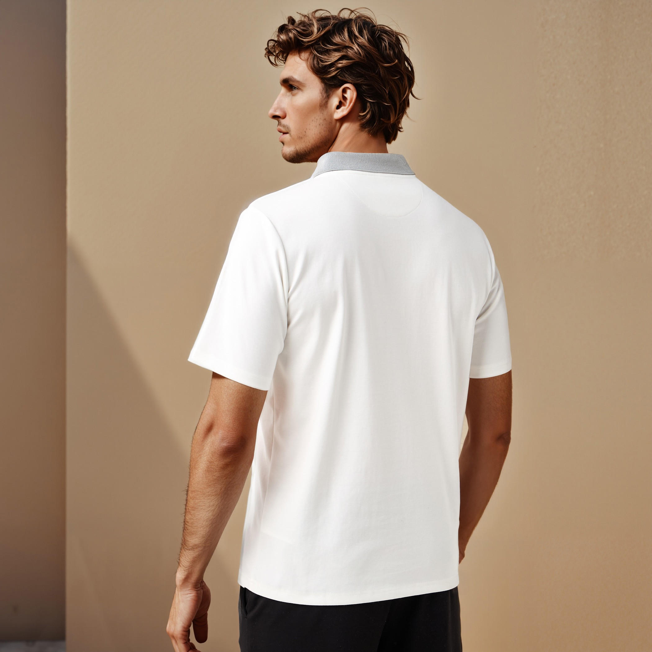 تيشيرت بولو بقصة عادية من أيكونيك-men-clothing-tshirtsandpolos-polos-image-3