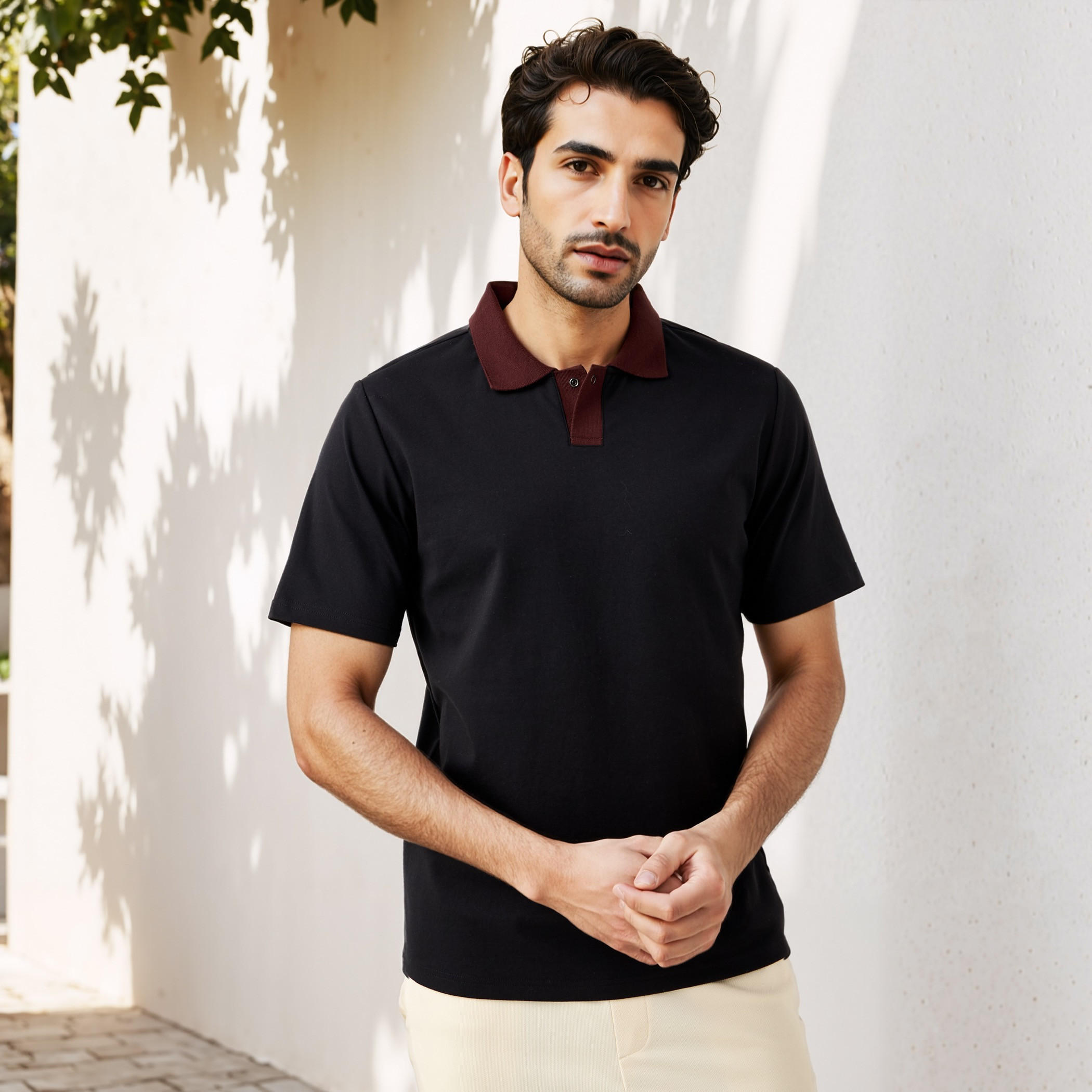 تيشيرت بولو بقصة عادية من أيكونيك-men-clothing-tshirtsandpolos-polos-image-1