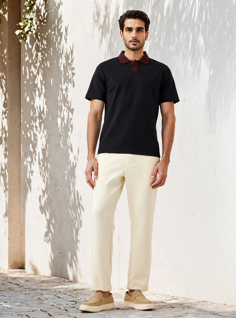 تيشيرت بولو بقصة عادية من أيكونيك-men-clothing-tshirtsandpolos-polos-image-2