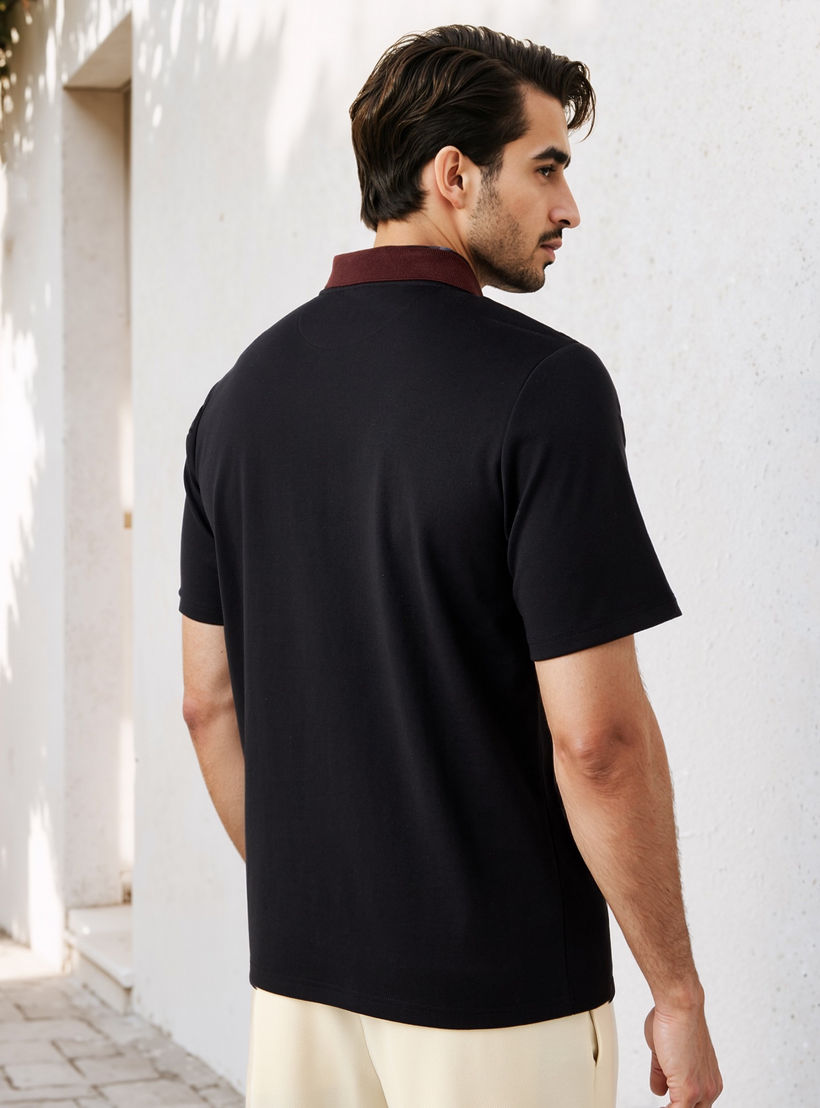 تيشيرت بولو بقصة عادية من أيكونيك-men-clothing-tshirtsandpolos-polos-image-3