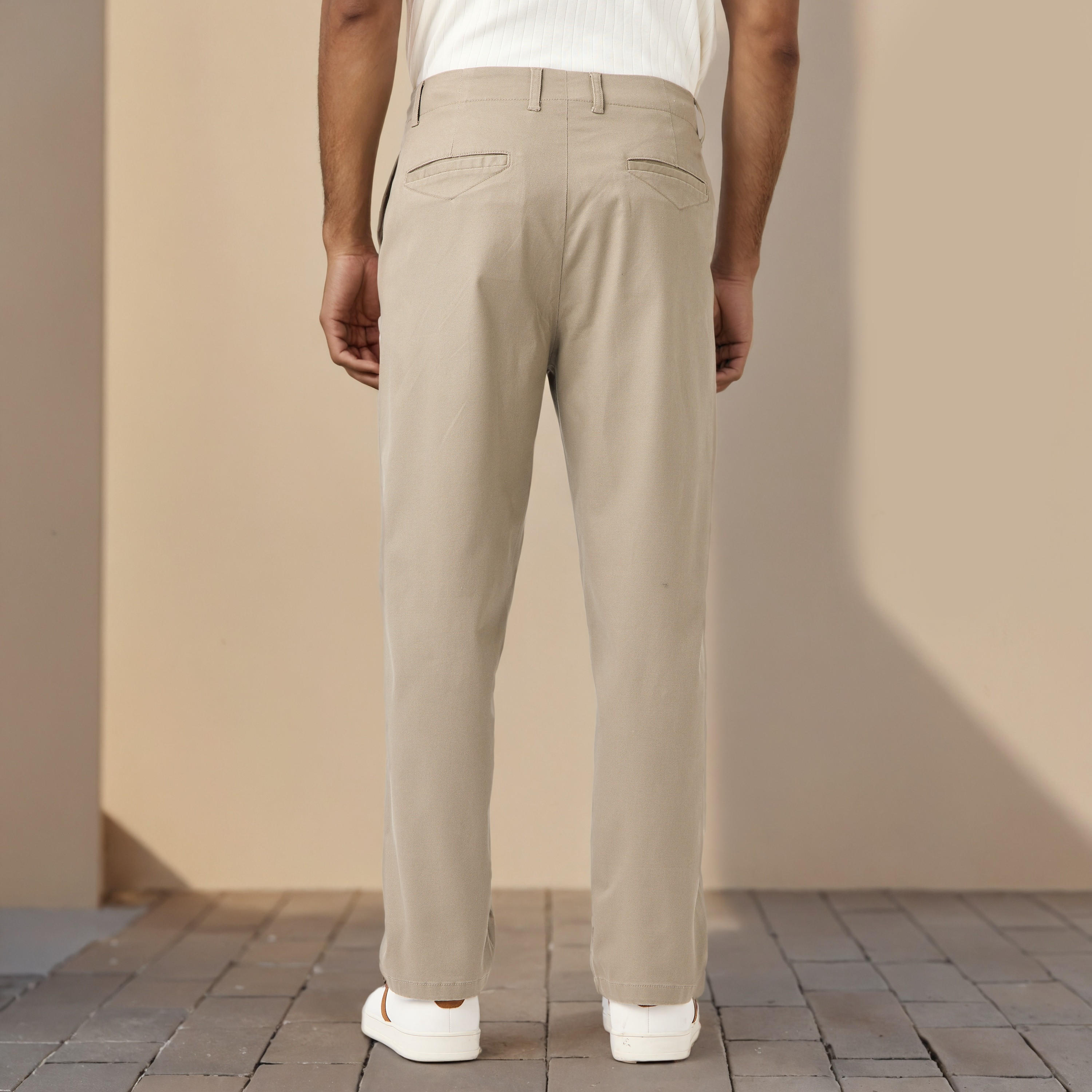 بنطلون بقصة عادية من آيكونيك-men-clothing-bottoms-trousersandchinos-trousers-image-3