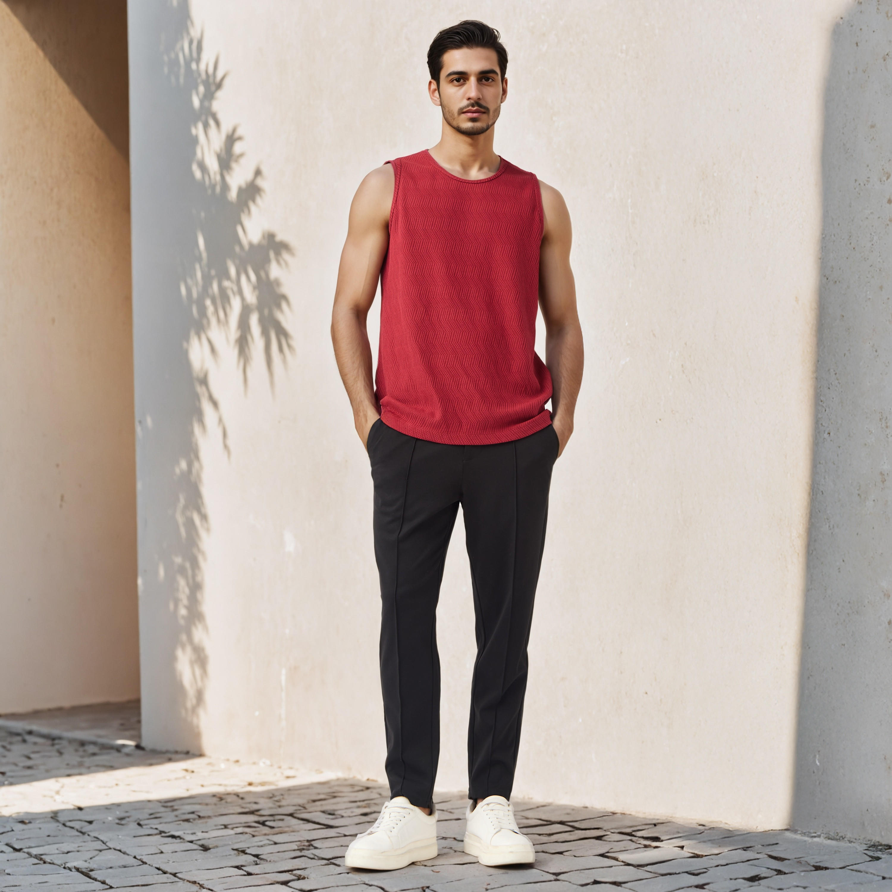 فيست بارز الملمس من آيكونيك-men-clothing-tshirtsandpolos-vests-image-2