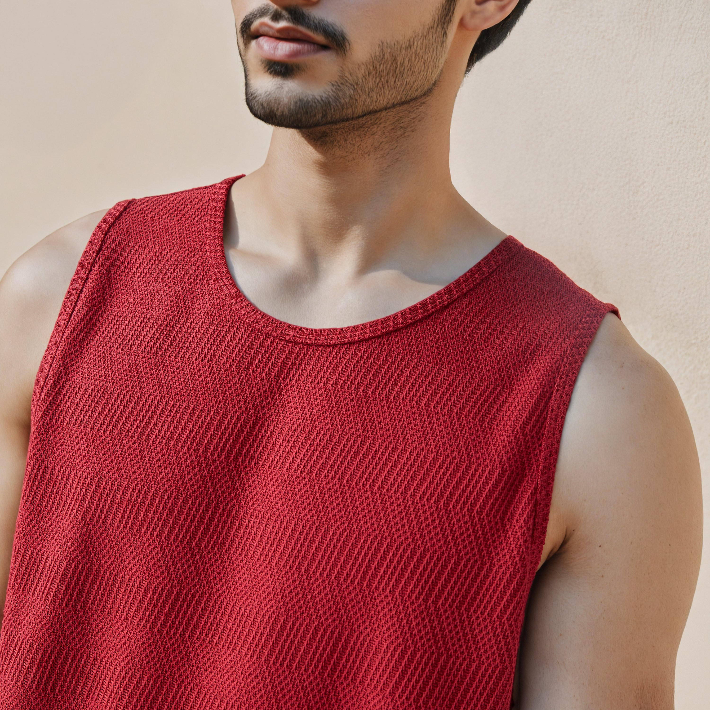 فيست بارز الملمس من آيكونيك-men-clothing-tshirtsandpolos-vests-image-4
