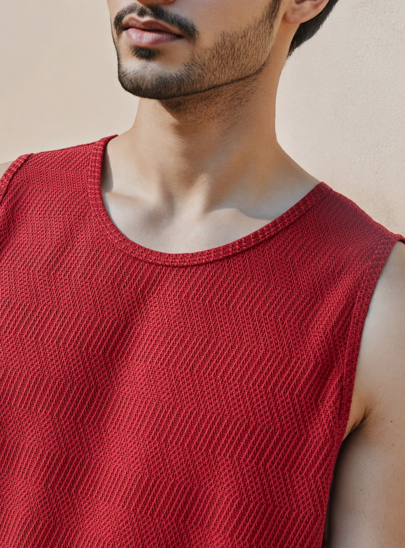 فيست بارز الملمس من آيكونيك-men-clothing-tshirtsandpolos-vests-image-4