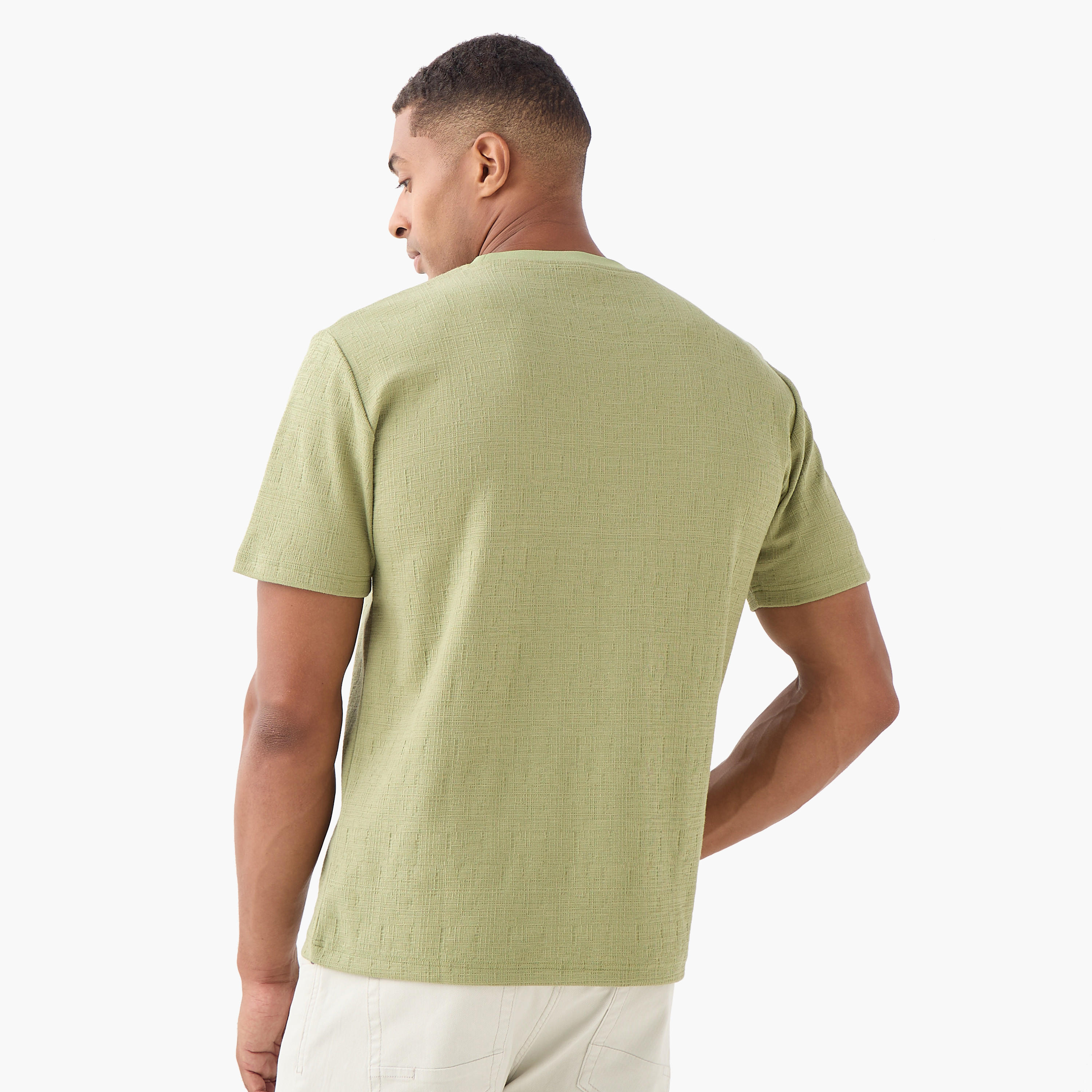 Iconic Relaxed Fit Textured T-shirt-men-clothing-tshirtsandpolos-tshirts-image-3