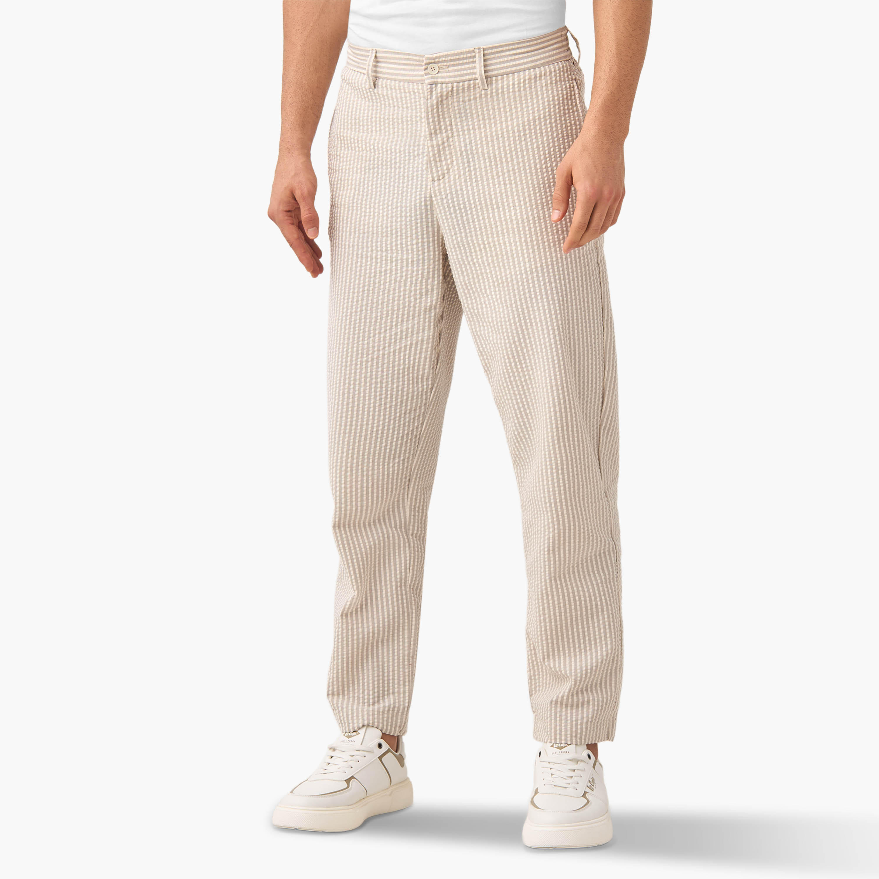 Iconic Seersucker Striped Trousers with Pockets-men-clothing-bottoms-trousersandchinos-trousers-image-1
