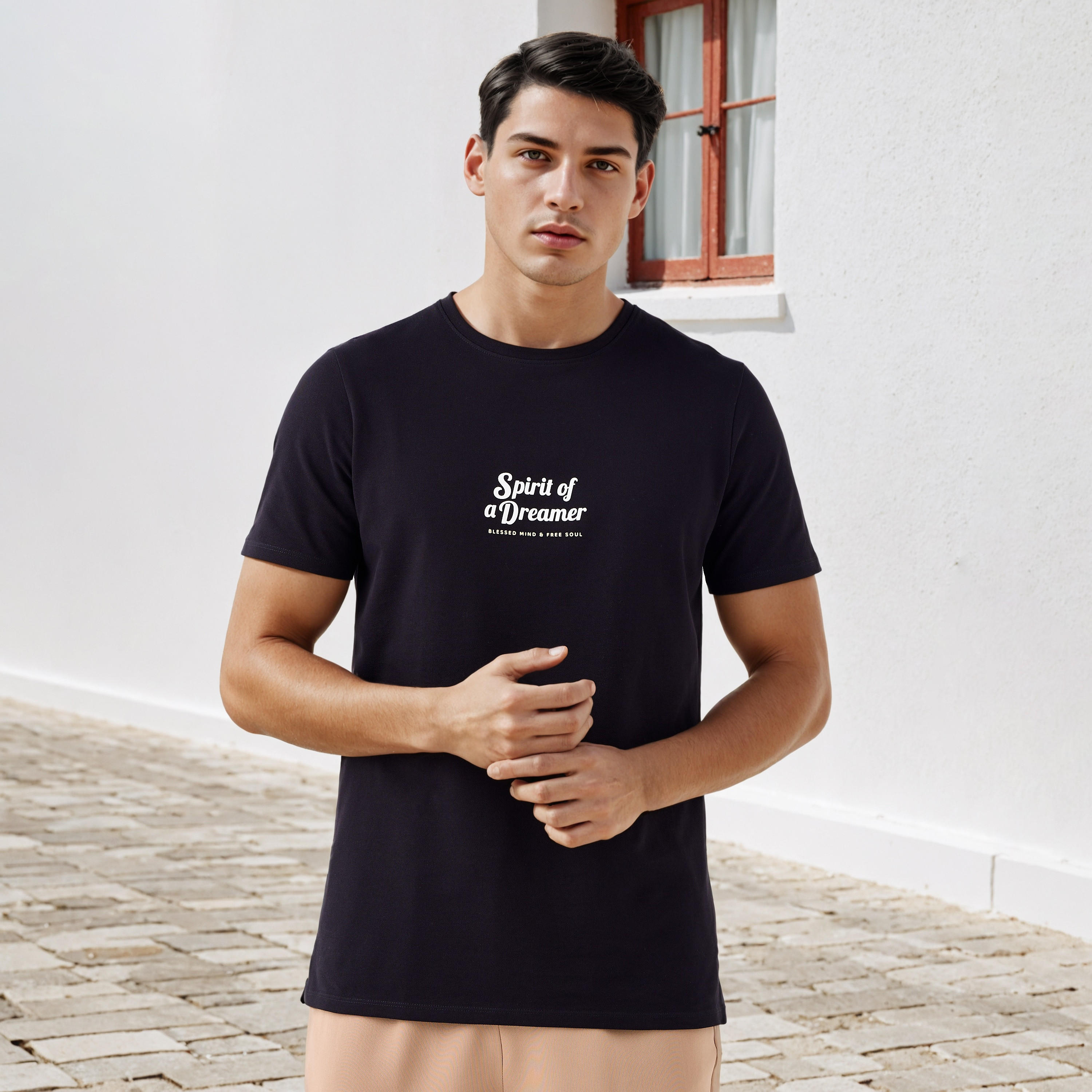 تيشيرت بيكيه بطبعات شعار من آيكونيك-men-clothing-tshirtsandpolos-tshirts-image-1
