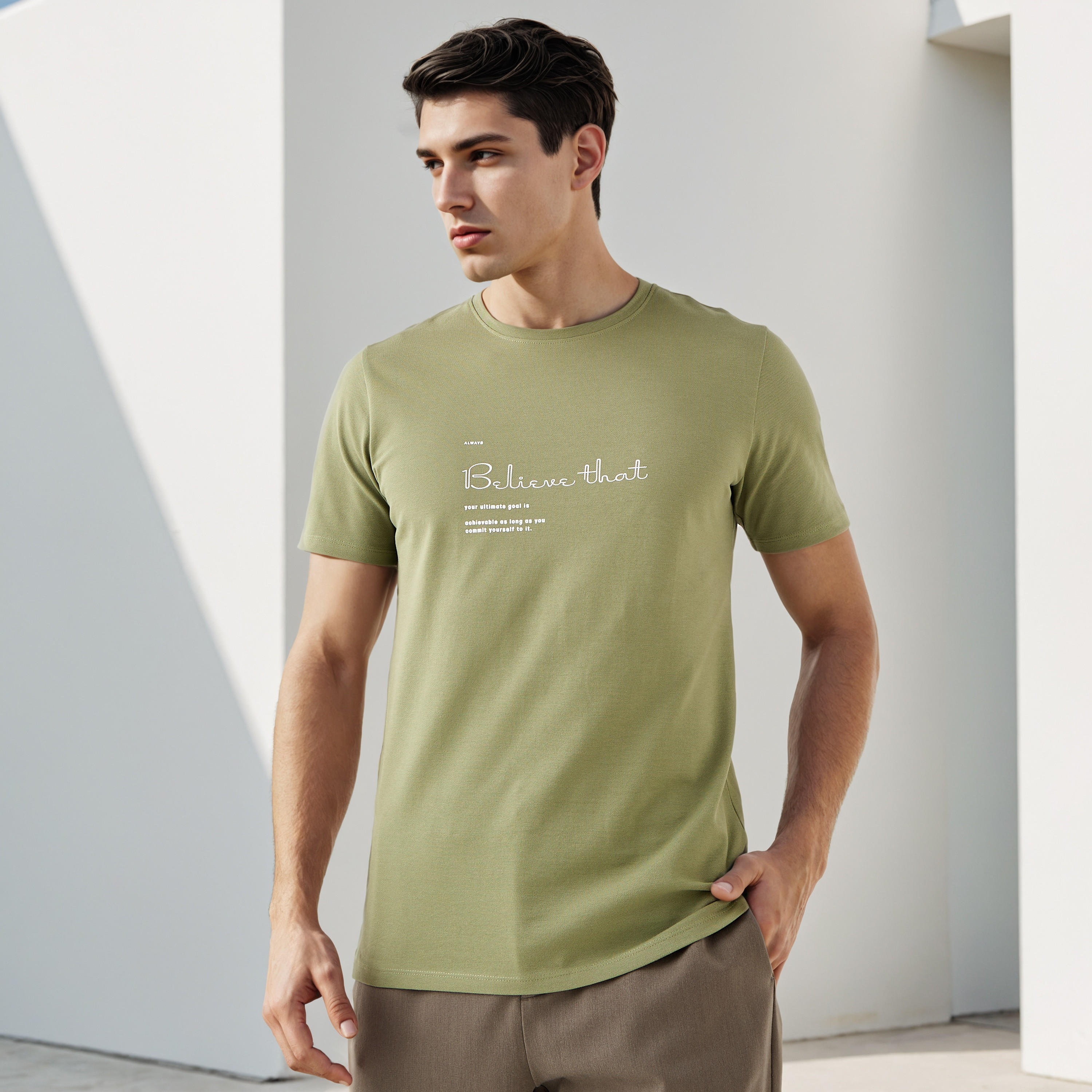 تيشيرت بيكيه بطبعات شعار من آيكونيك-men-clothing-tshirtsandpolos-tshirts-image-1