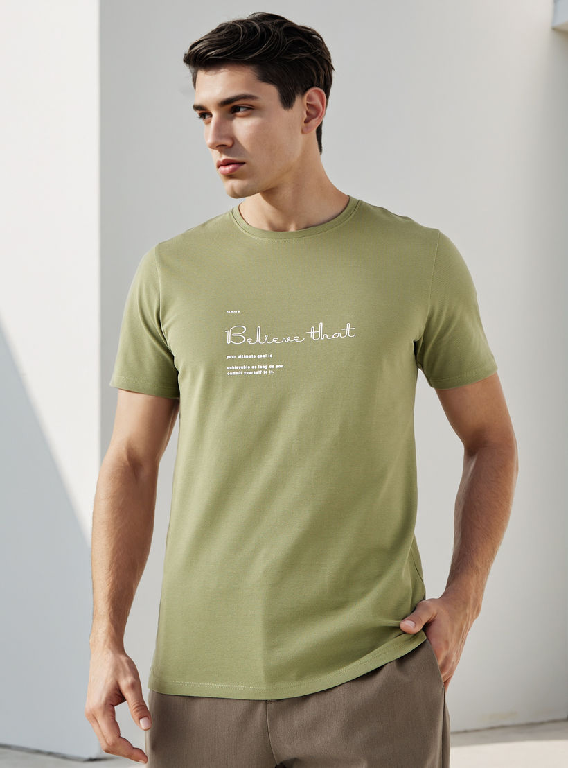 تيشيرت بيكيه بطبعات شعار من آيكونيك-men-clothing-tshirtsandpolos-tshirts-image-1