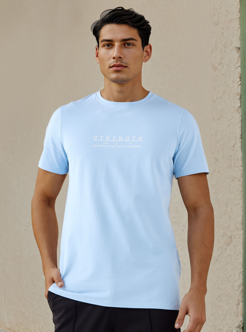 تيشيرت بيكيه بطبعات شعار من آيكونيك-men-clothing-tshirtsandpolos-tshirts-image-1
