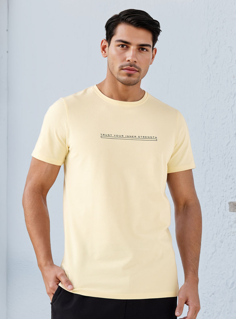 تيشيرت بيكيه بطبعات شعار من آيكونيك-men-clothing-tshirtsandpolos-tshirts-image-1