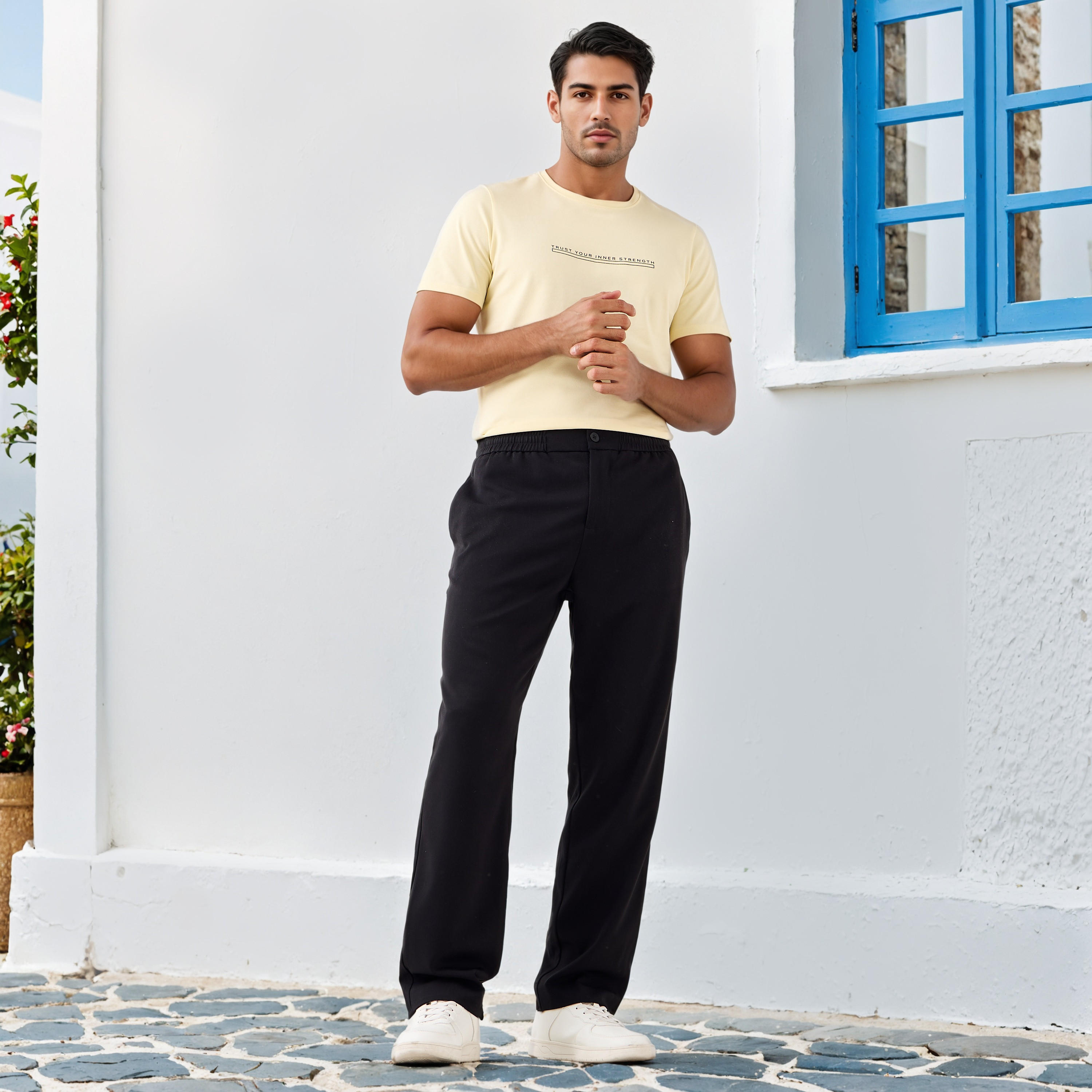 تيشيرت بيكيه بطبعات شعار من آيكونيك-men-clothing-tshirtsandpolos-tshirts-image-2